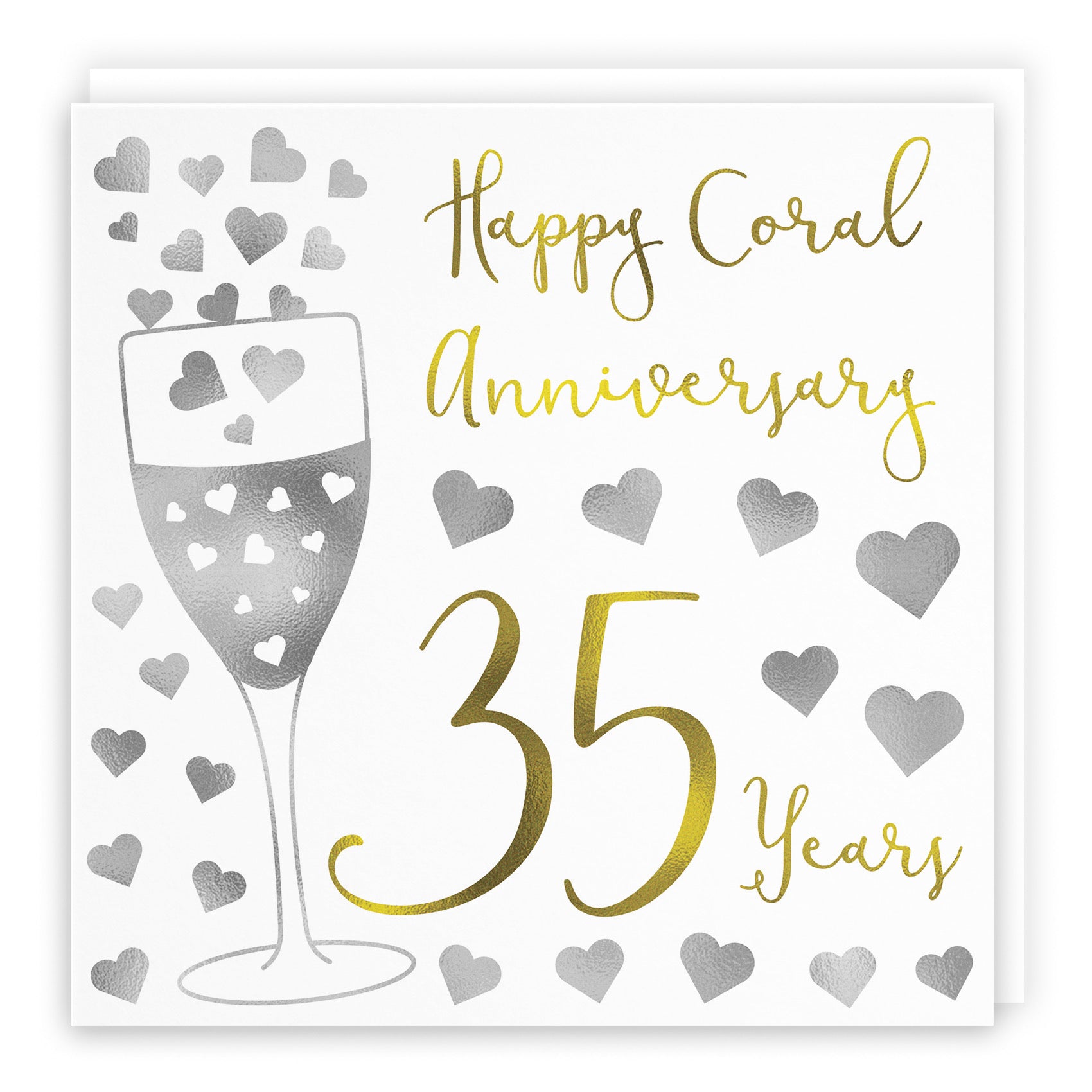 35th Anniversary Card Silver Hearts - Default Title (B08FH9KZVP)