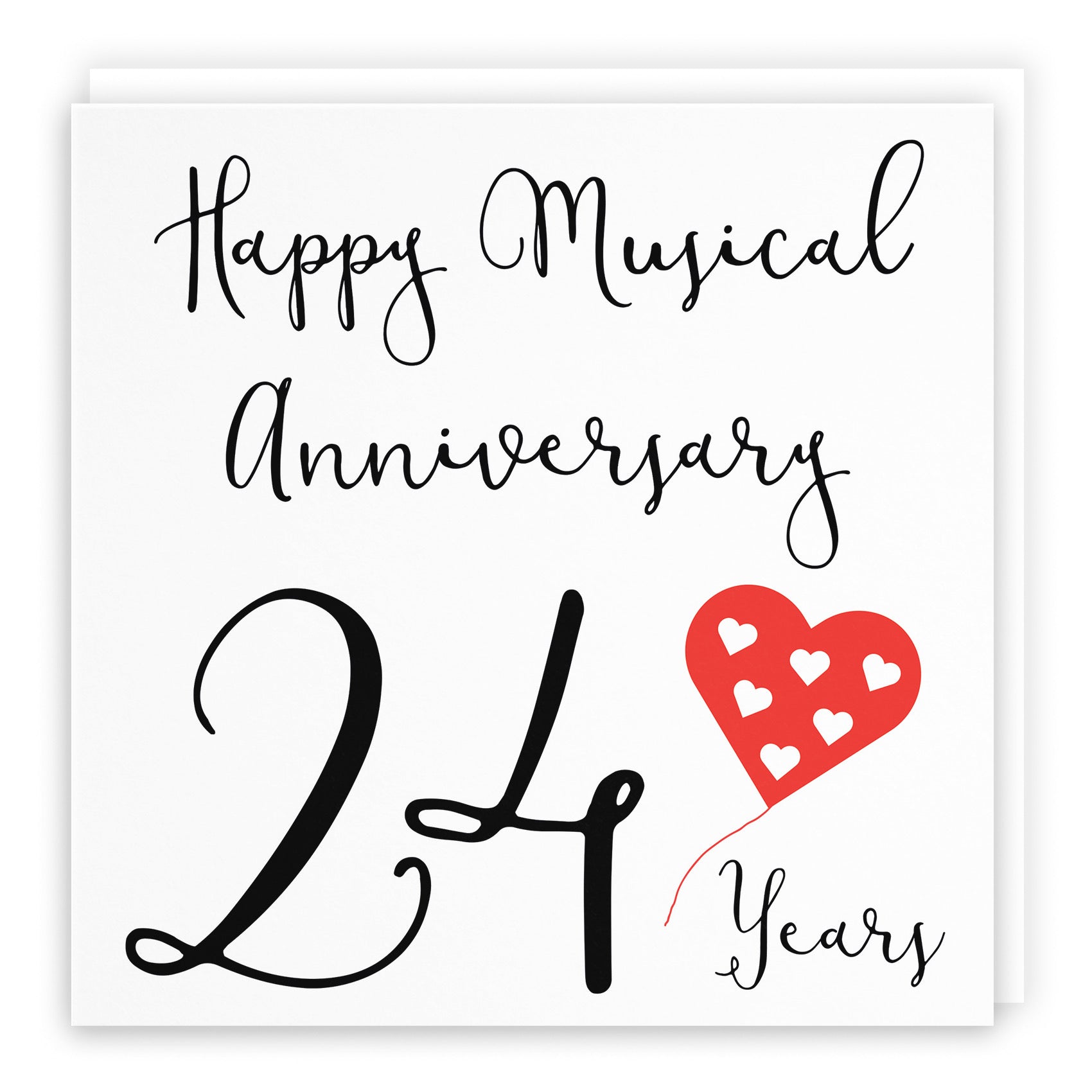 24th Anniversary Card Red Heart - Default Title (B08FHBJGVP)