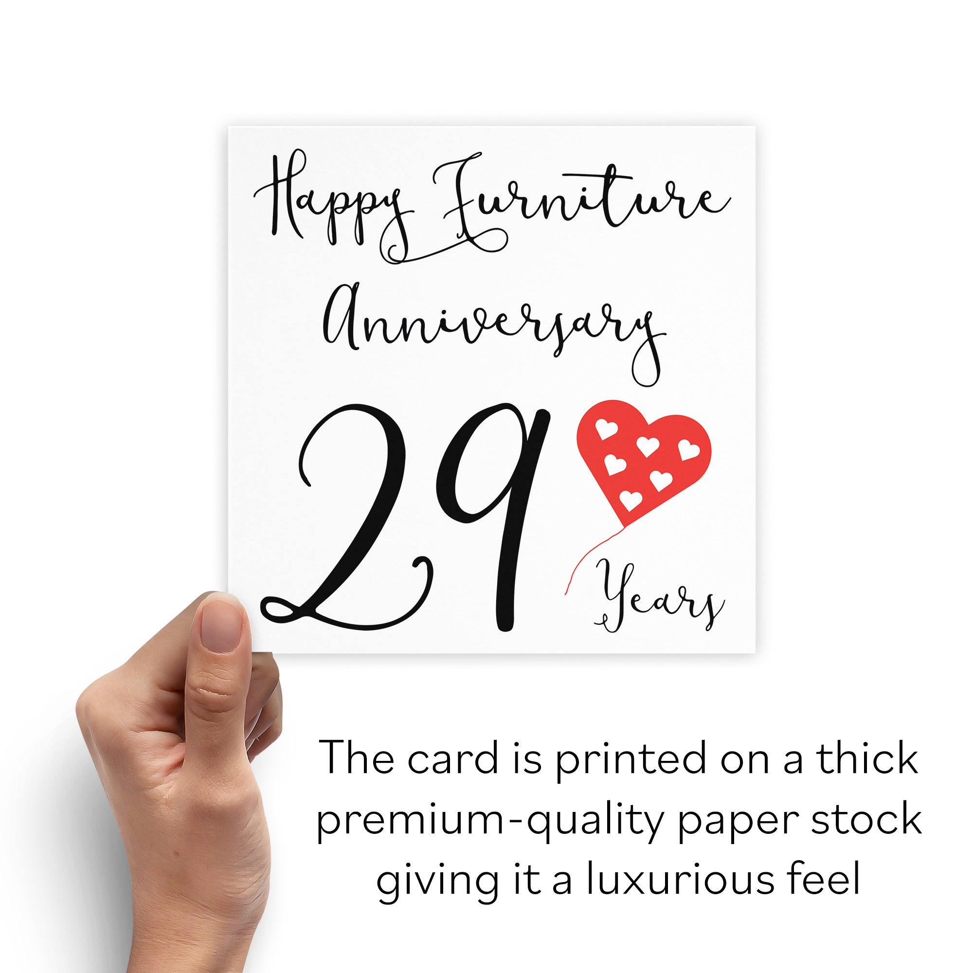 29th Anniversary Card Red Heart - Default Title (B08FHC3M1Y)