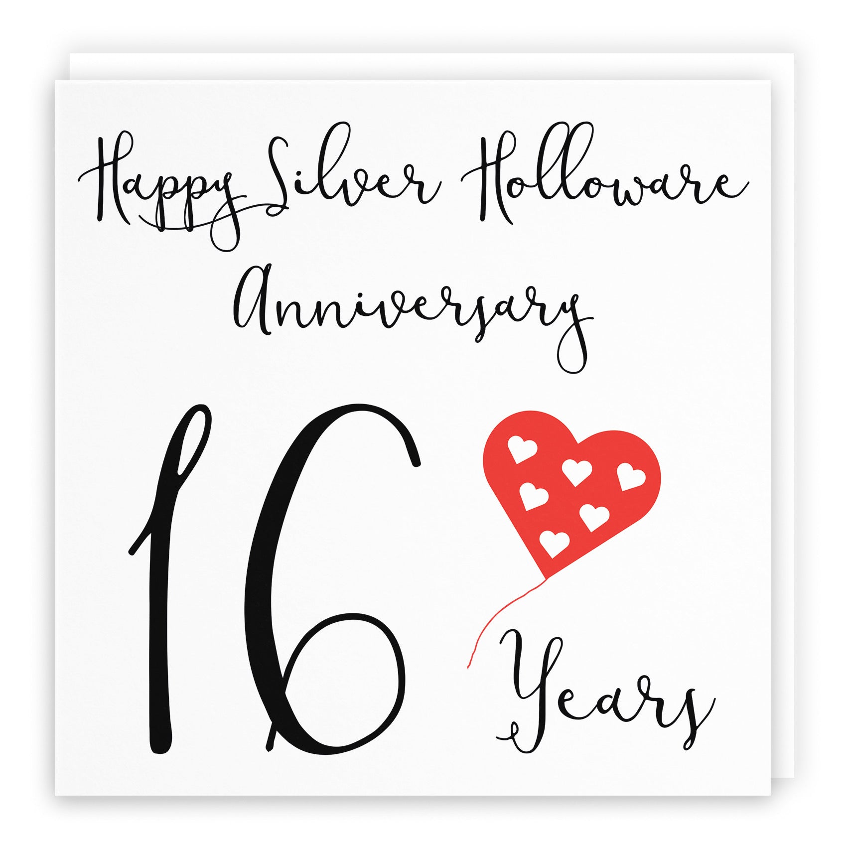 16th Anniversary Card Red Heart - Default Title (B08FHC6KM9)