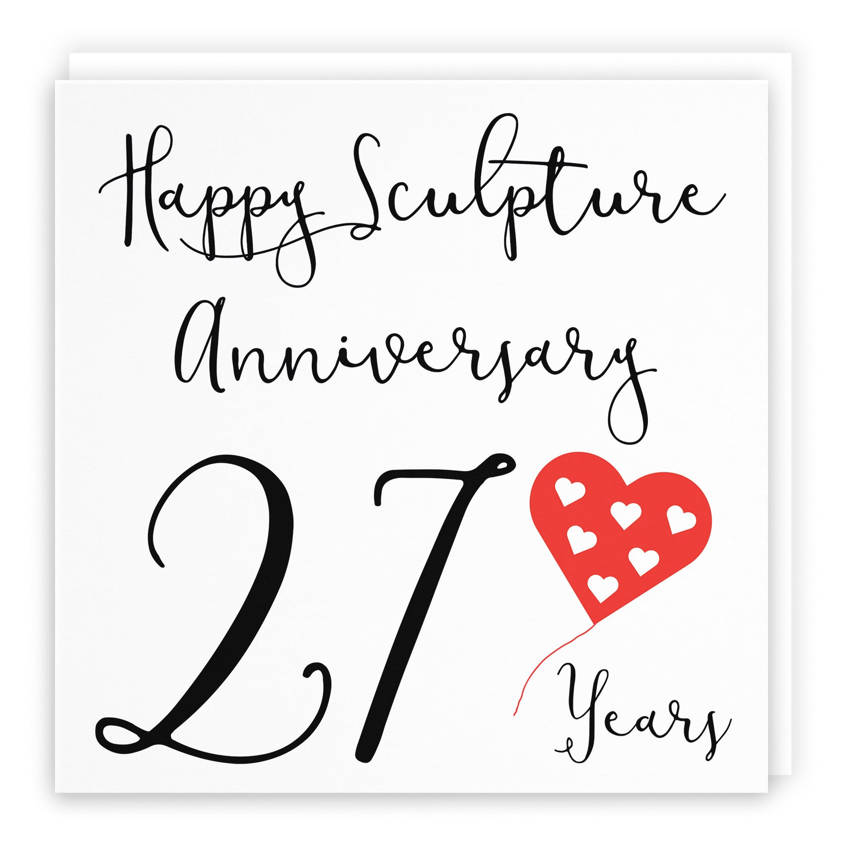 27th Anniversary Card Red Heart - Default Title (B08FHCMHBN)
