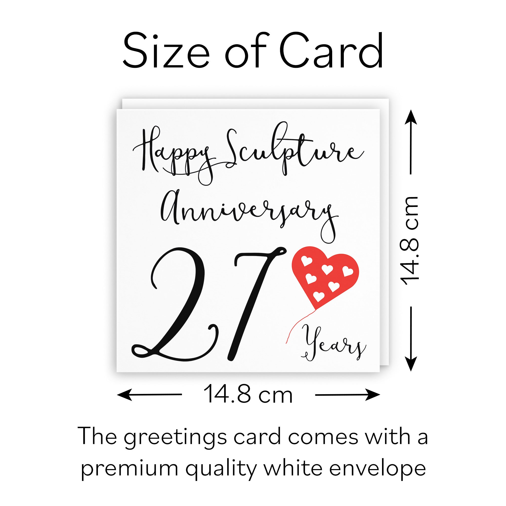 27th Anniversary Card Red Heart - Default Title (B08FHCMHBN)