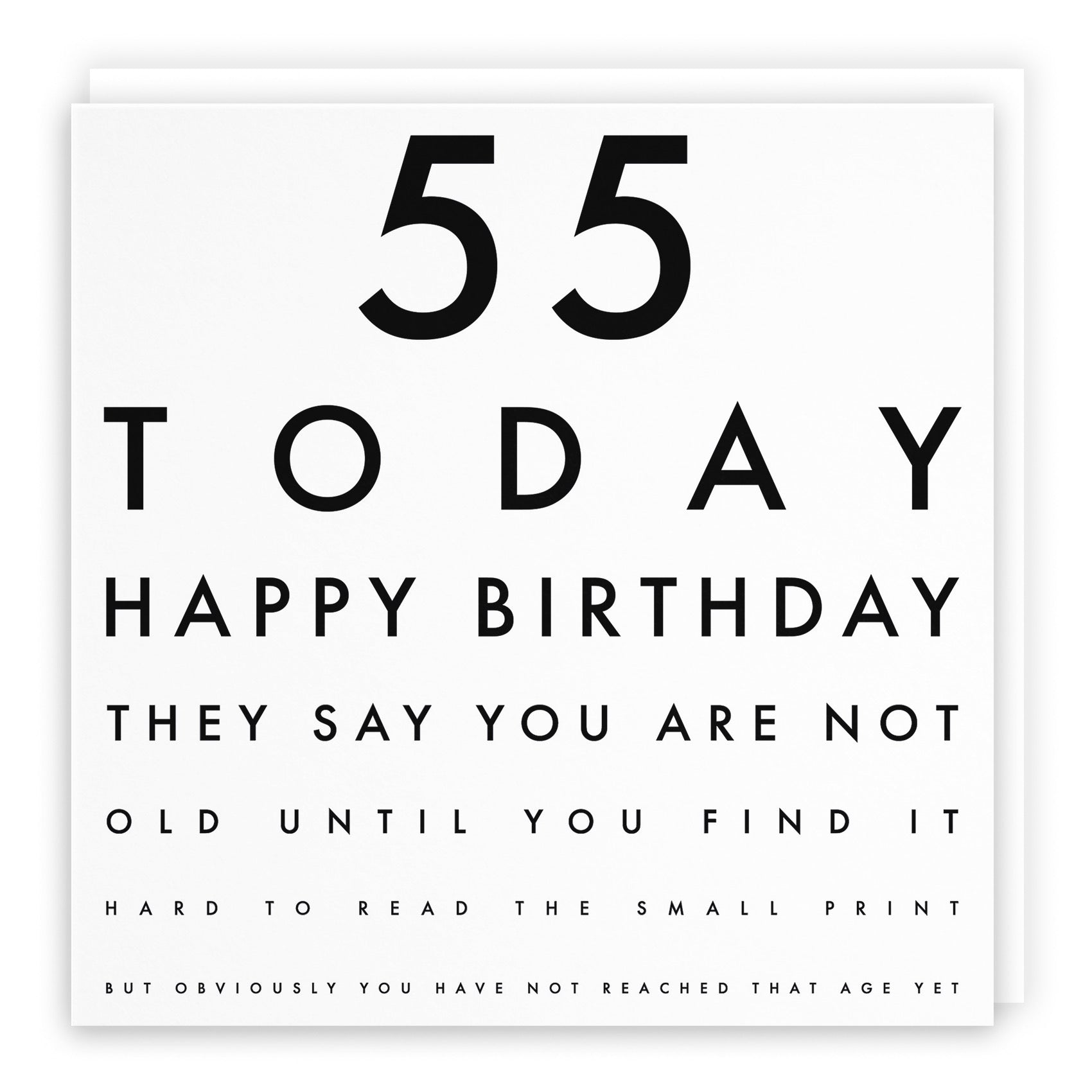 55th Birthday Eye Sight Joke Card Letters - Default Title (B08GZLHTDT)
