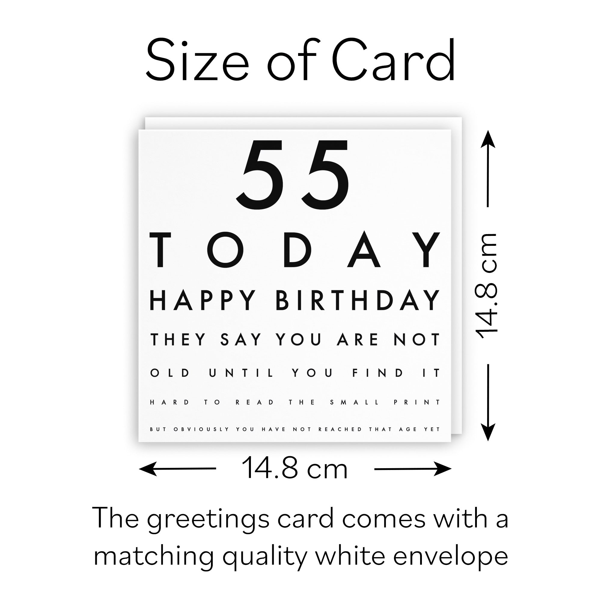 55th Birthday Eye Sight Joke Card Letters - Default Title (B08GZLHTDT)