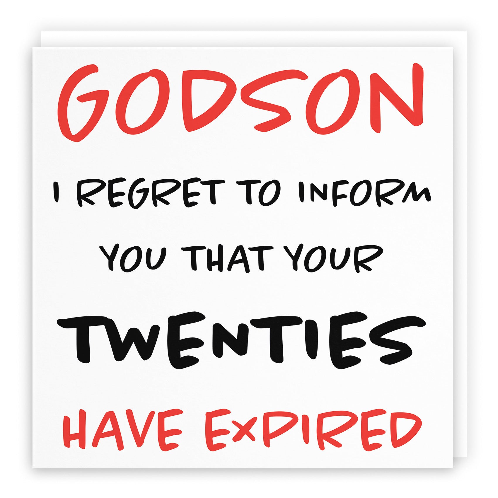 30th Godson Humorous Birthday Card Retro - Default Title (B08H17TL3L)