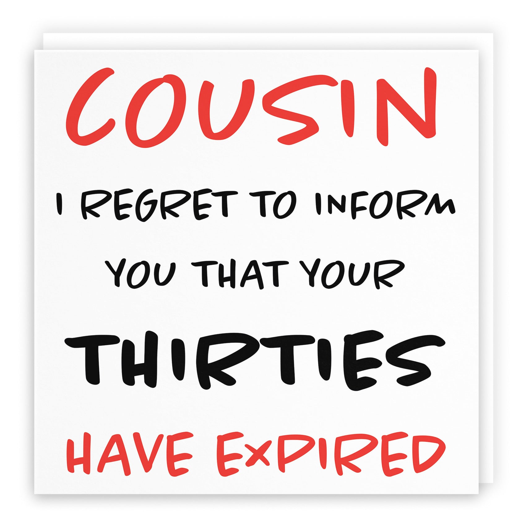 40th Cousin Humorous Birthday Card Retro - Default Title (B08H1BSM2H)