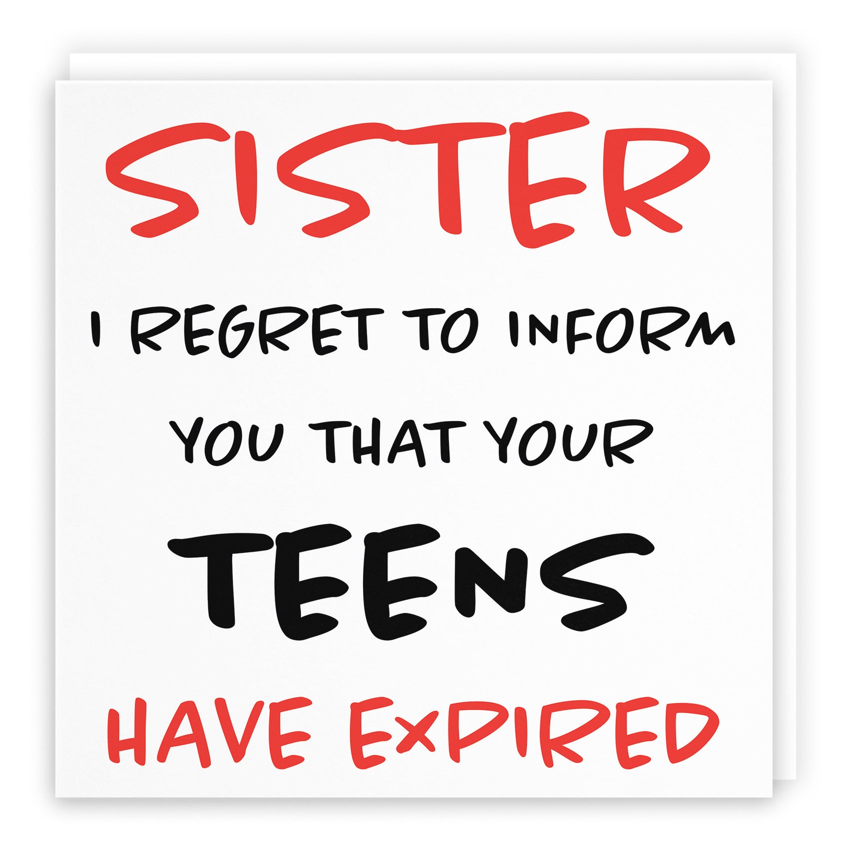 20th Sister Humorous Birthday Card Retro - Default Title (B08H1DMD49)