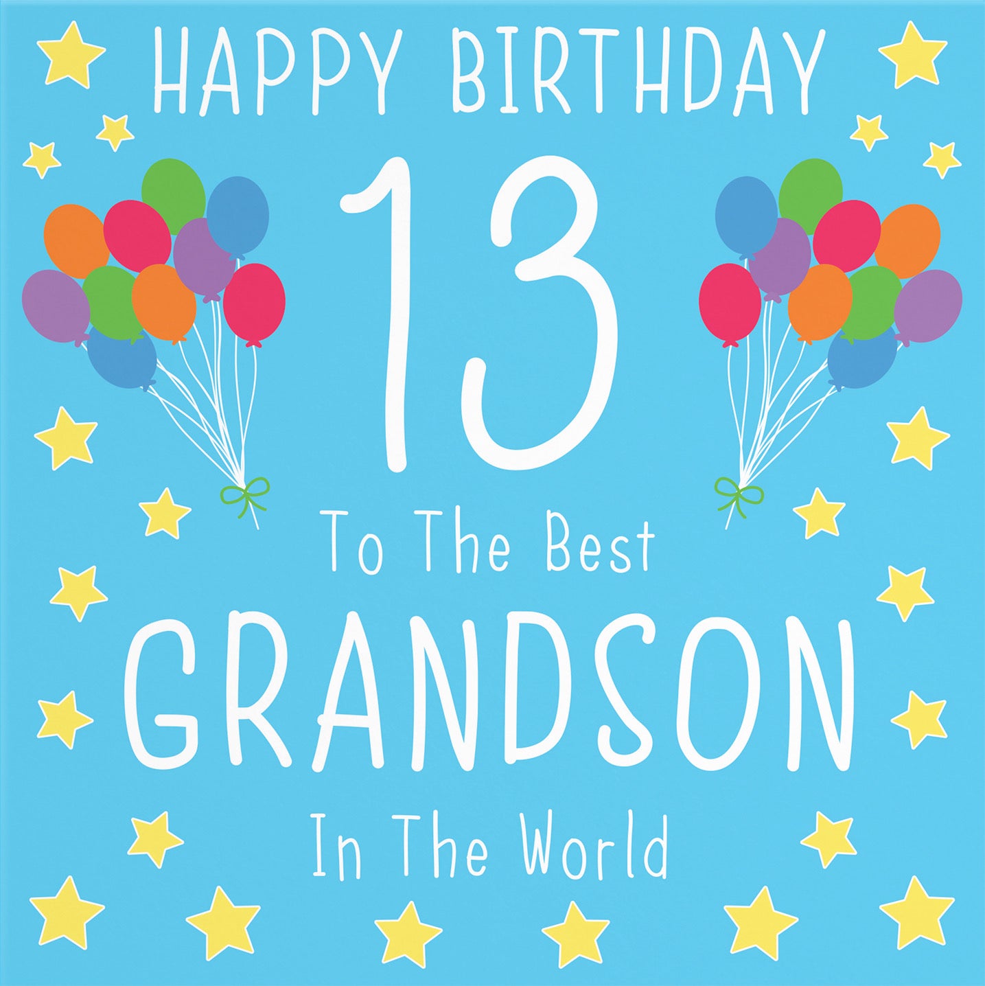 13th Grandson Birthday Card Iconic - Default Title (B08K1P5L56)