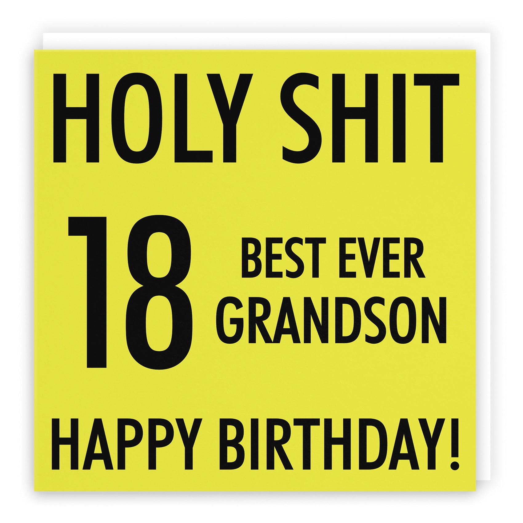 18th Grandson Birthday Card Holy Shit - Default Title (B08K3R5HQQ)