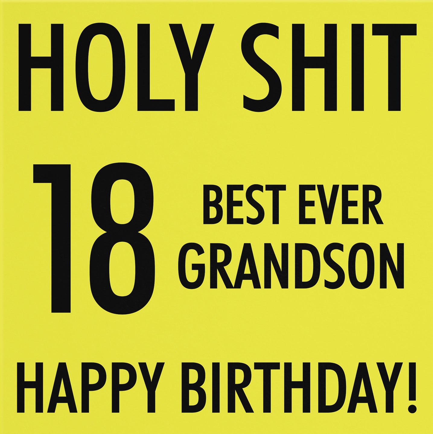 18th Grandson Birthday Card Holy Shit - Default Title (B08K3R5HQQ)