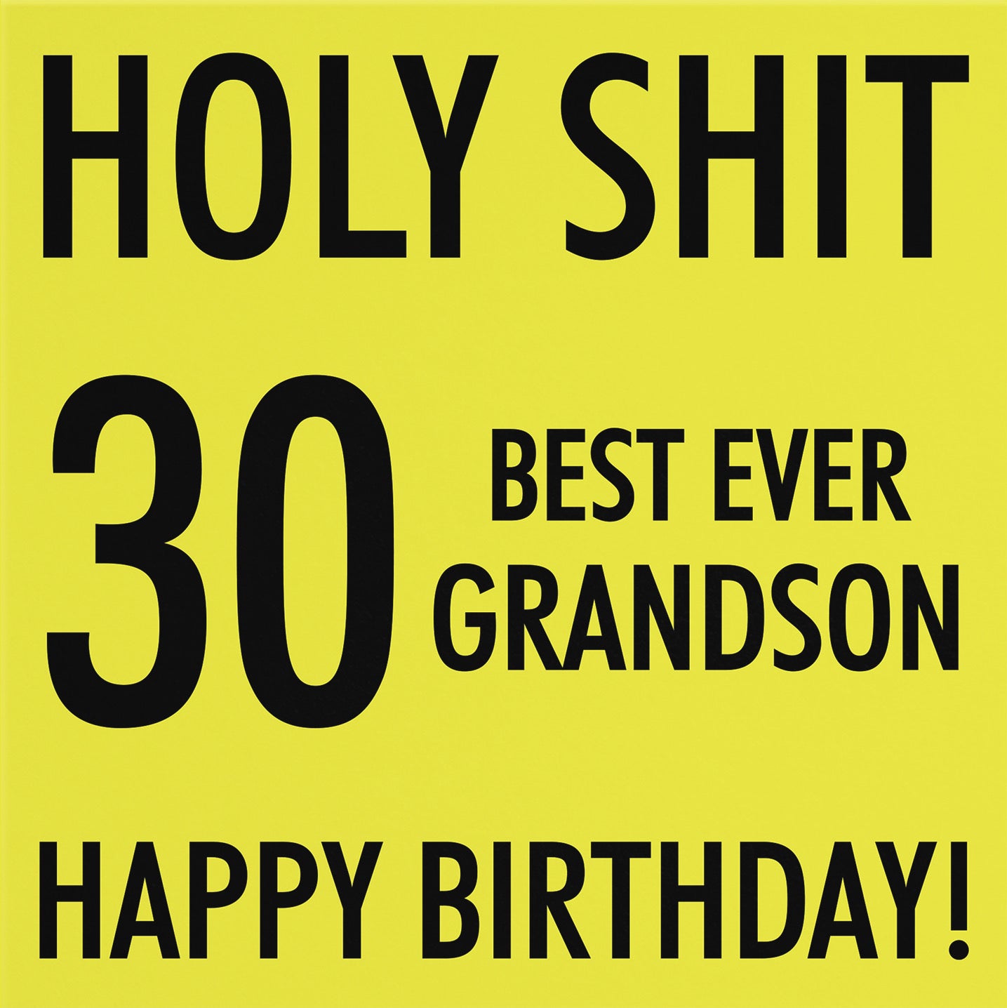 30th Grandson Birthday Card Holy Shit - Default Title (B08K3SBZK7)