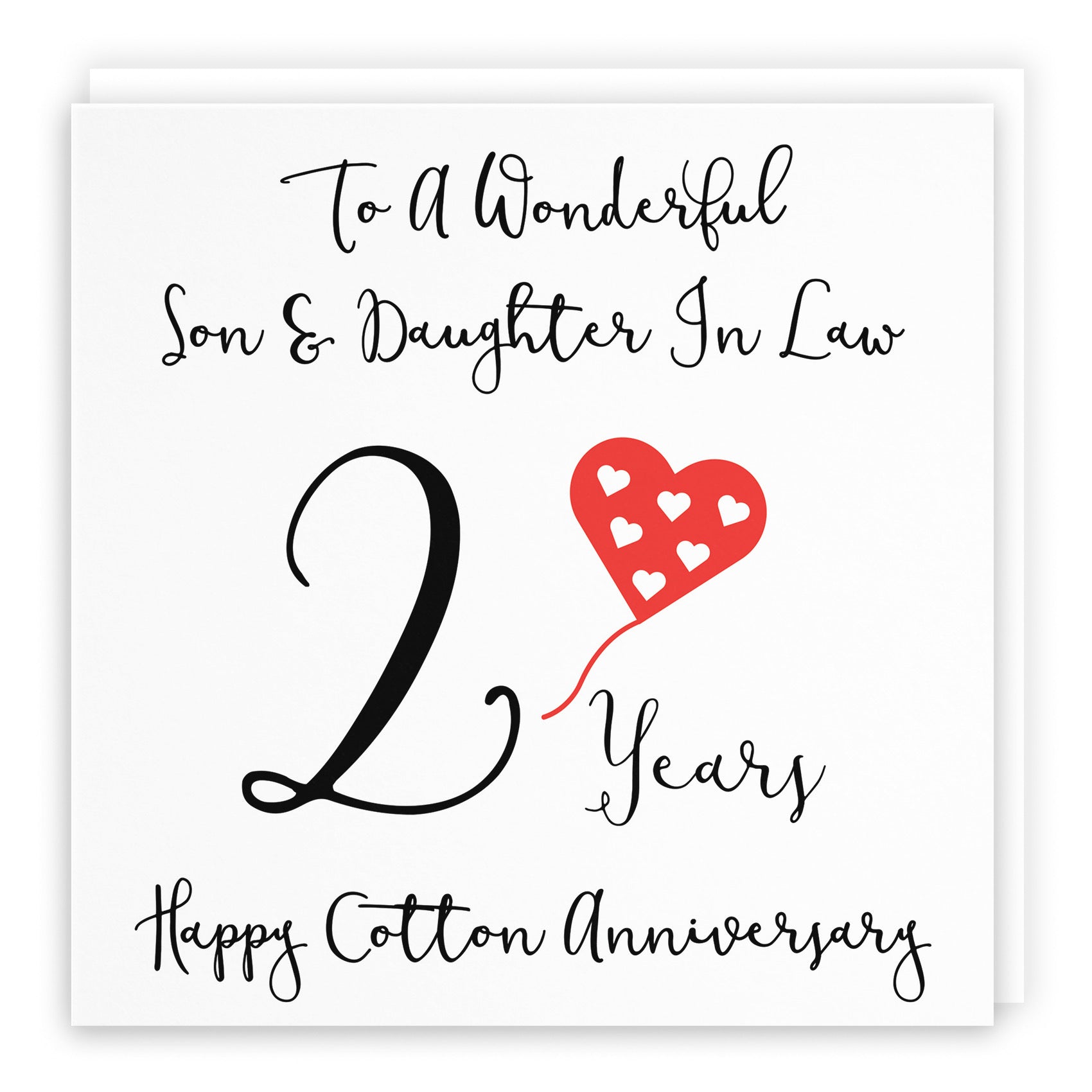 2nd Son And Daughter In Law Anniversary Card Love Heart - Default Title (B08KC6FMYP)