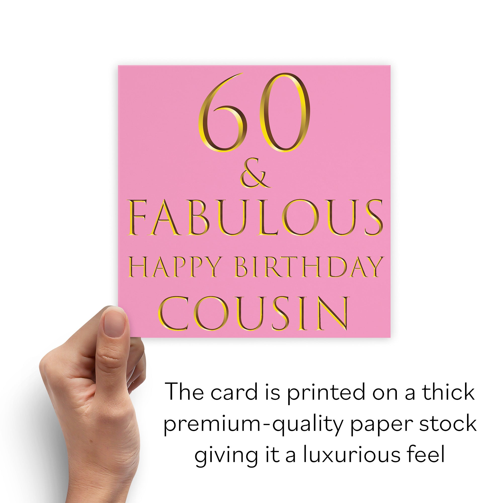60th Cousin Birthday Card Still Totally Fabulous - Default Title (B08L1FH6TY)