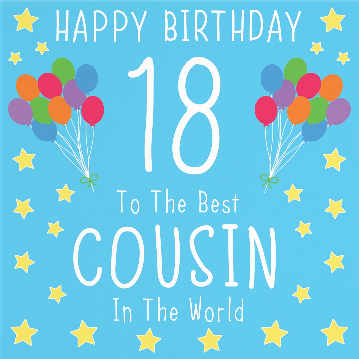 18th Cousin Male Blue Birthday Card Iconic - Default Title (B08YHCFRZ2)