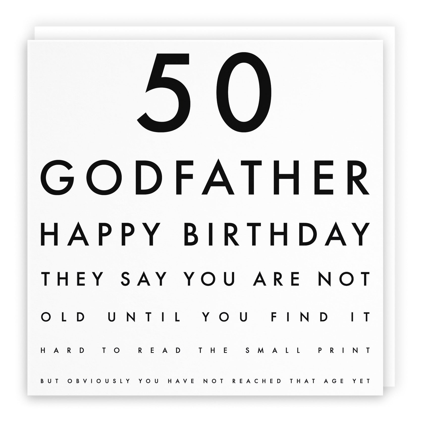 50th Godfather Eye Sight Joke Birthday Card Letters - Default Title (B0947DN3H5)