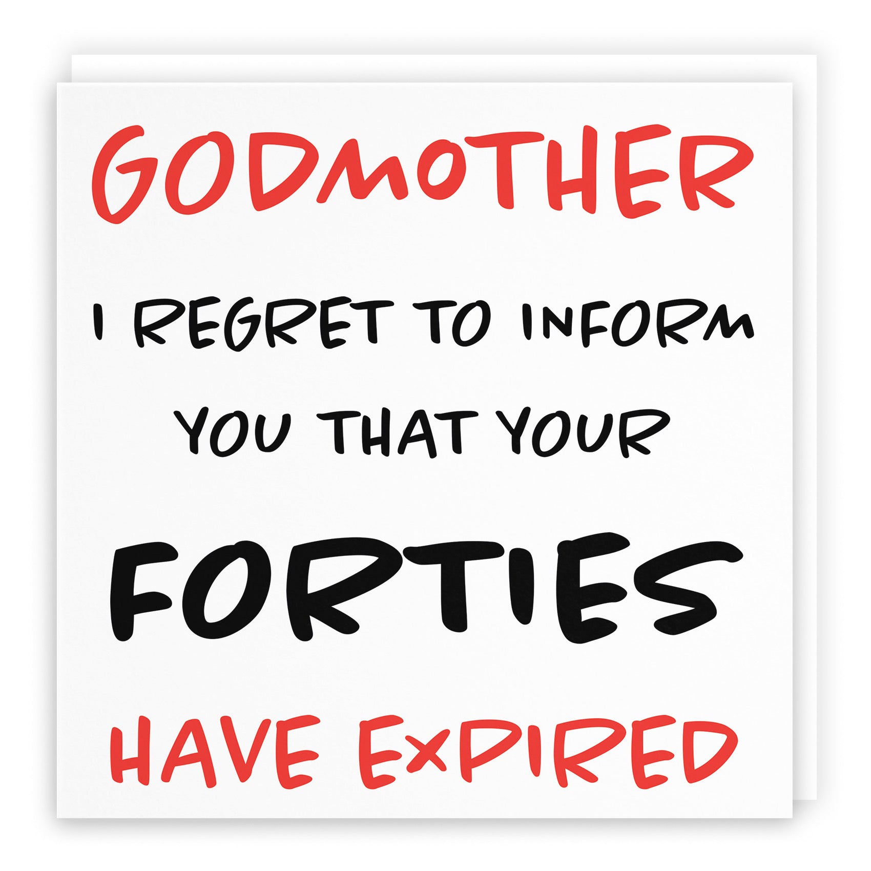 50th Godmother Humorous Birthday Card Retro - Default Title (B0947W8NTY)