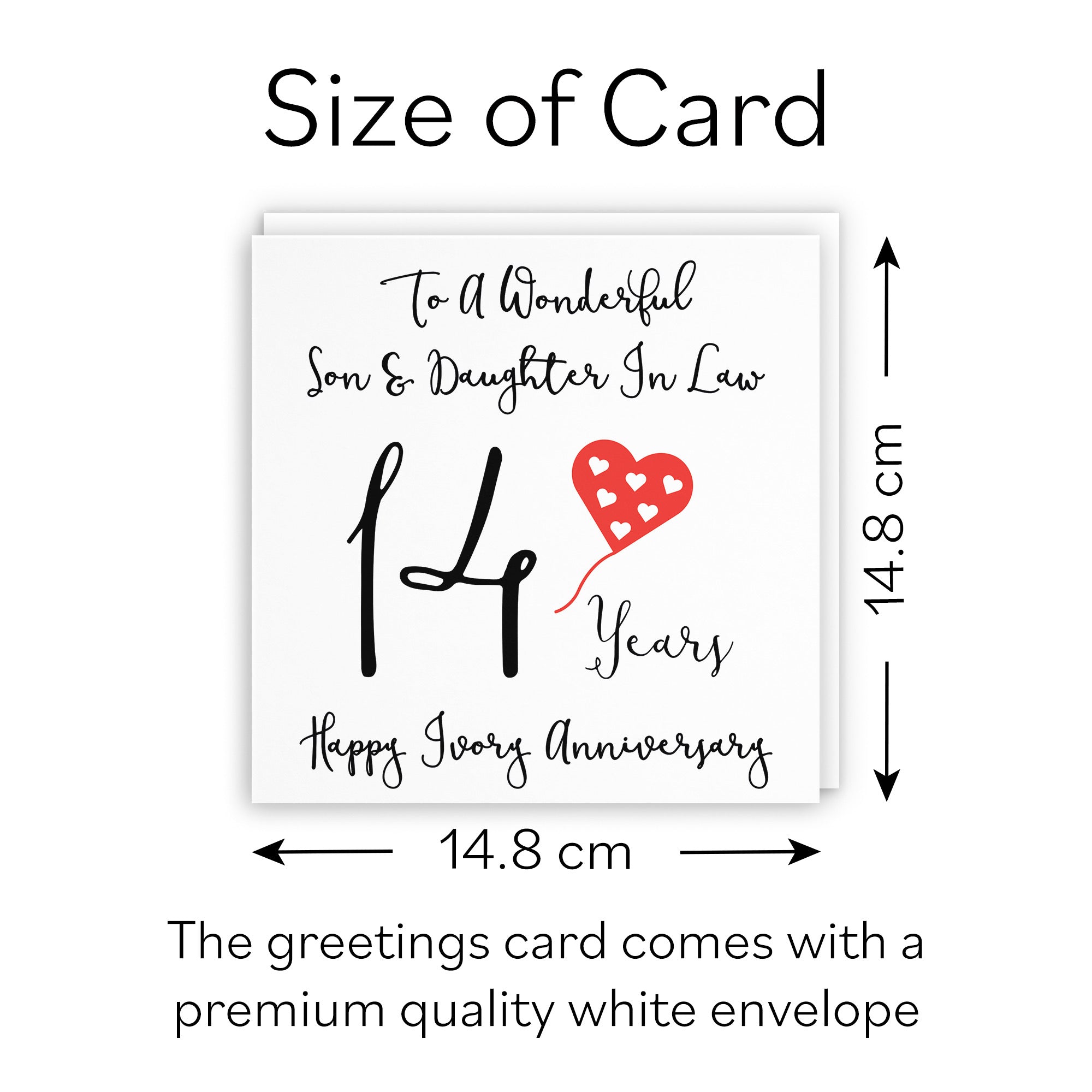 14th Son And Daughter In Law Anniversary Card Love Heart - Default Title (B098FCQVND)