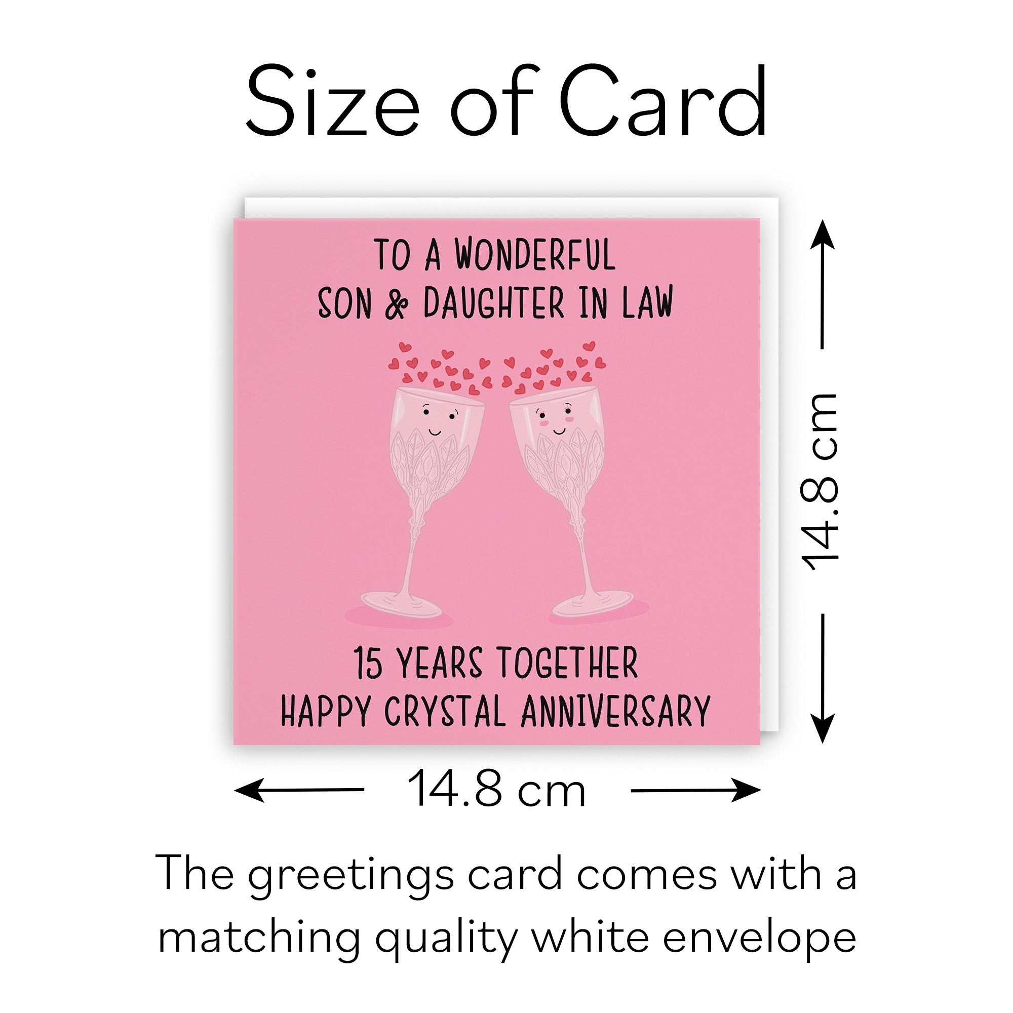 15th Son And Daughter In Law Anniversary Card Iconic - Default Title (B098FCRH6J)
