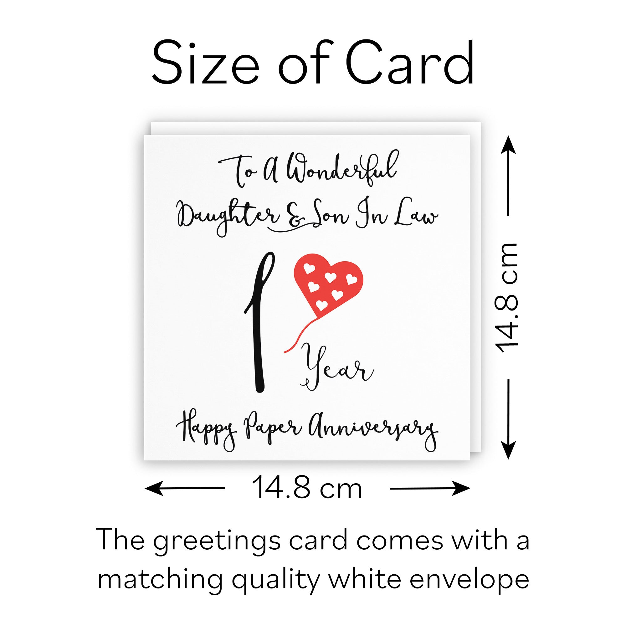 1st Daughter And Son In Law Anniversary Card Love Heart - Default Title (B098FCSCKD)