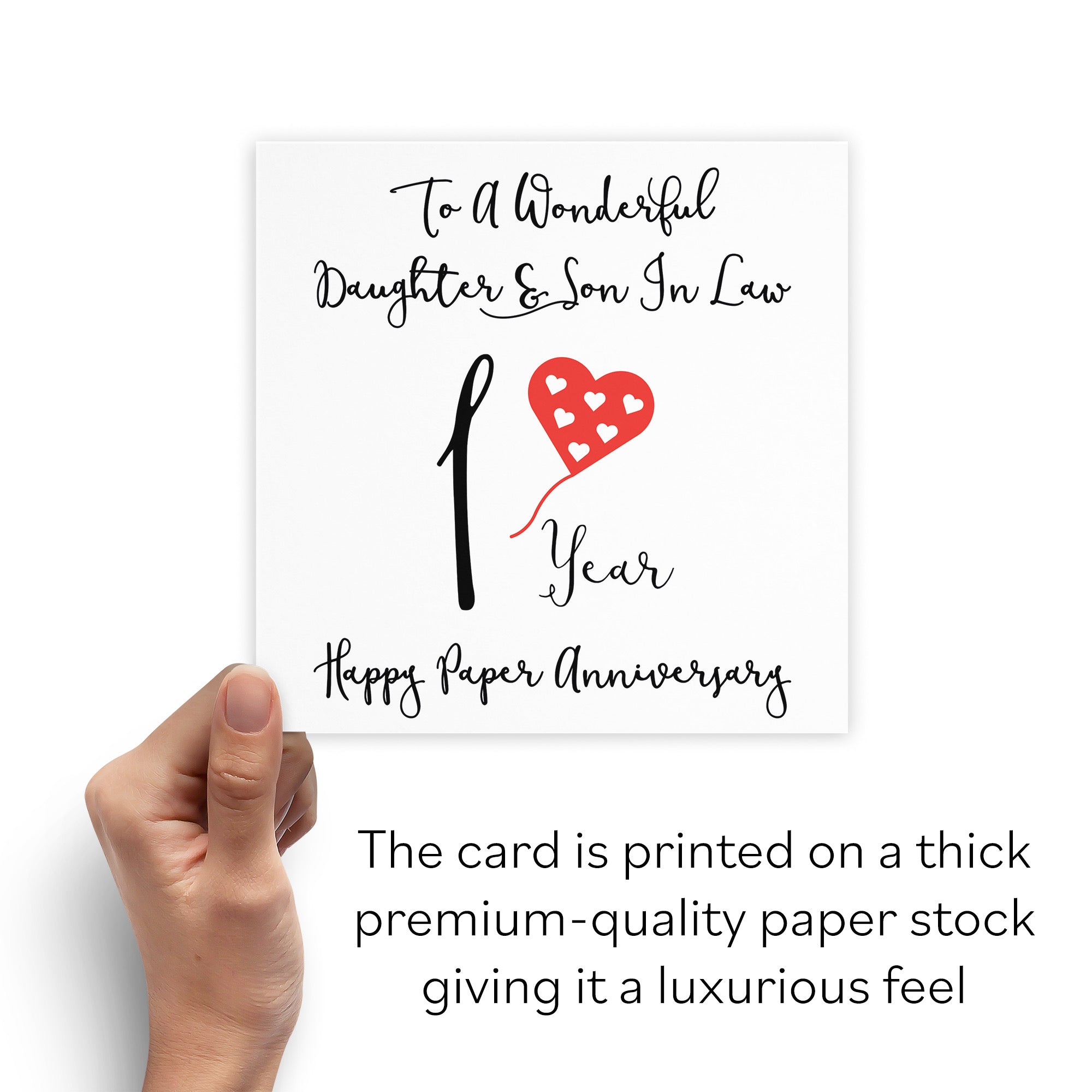 1st Daughter And Son In Law Anniversary Card Love Heart - Default Title (B098FCSCKD)