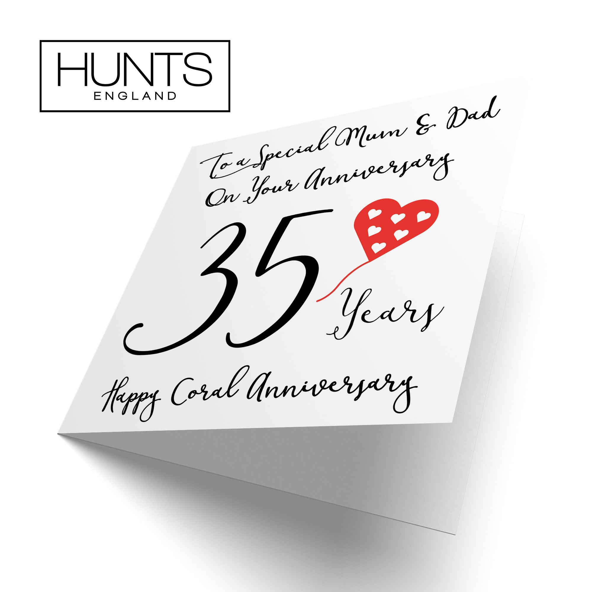 35th Mum And Dad Anniversary Card Love Heart - Default Title (B098FD357K)