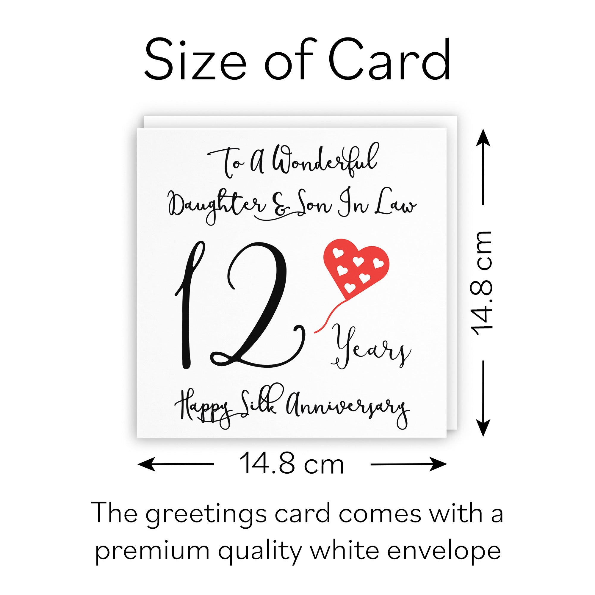 12th Daughter And Son In Law Anniversary Card Love Heart - Default Title (B098FD6JFX)