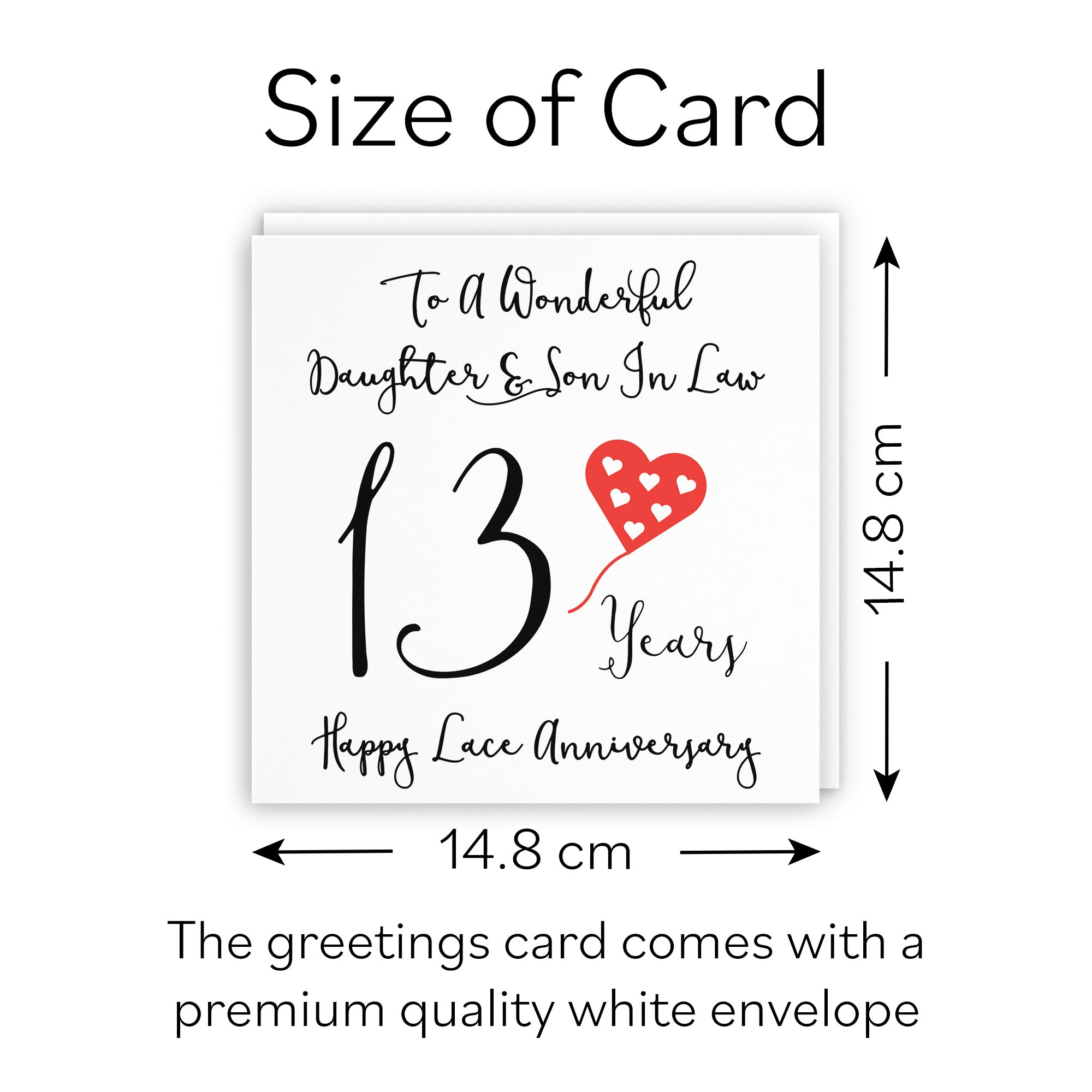 13th Daughter And Son In Law Anniversary Card Love Heart - Default Title (B098FD6T83)