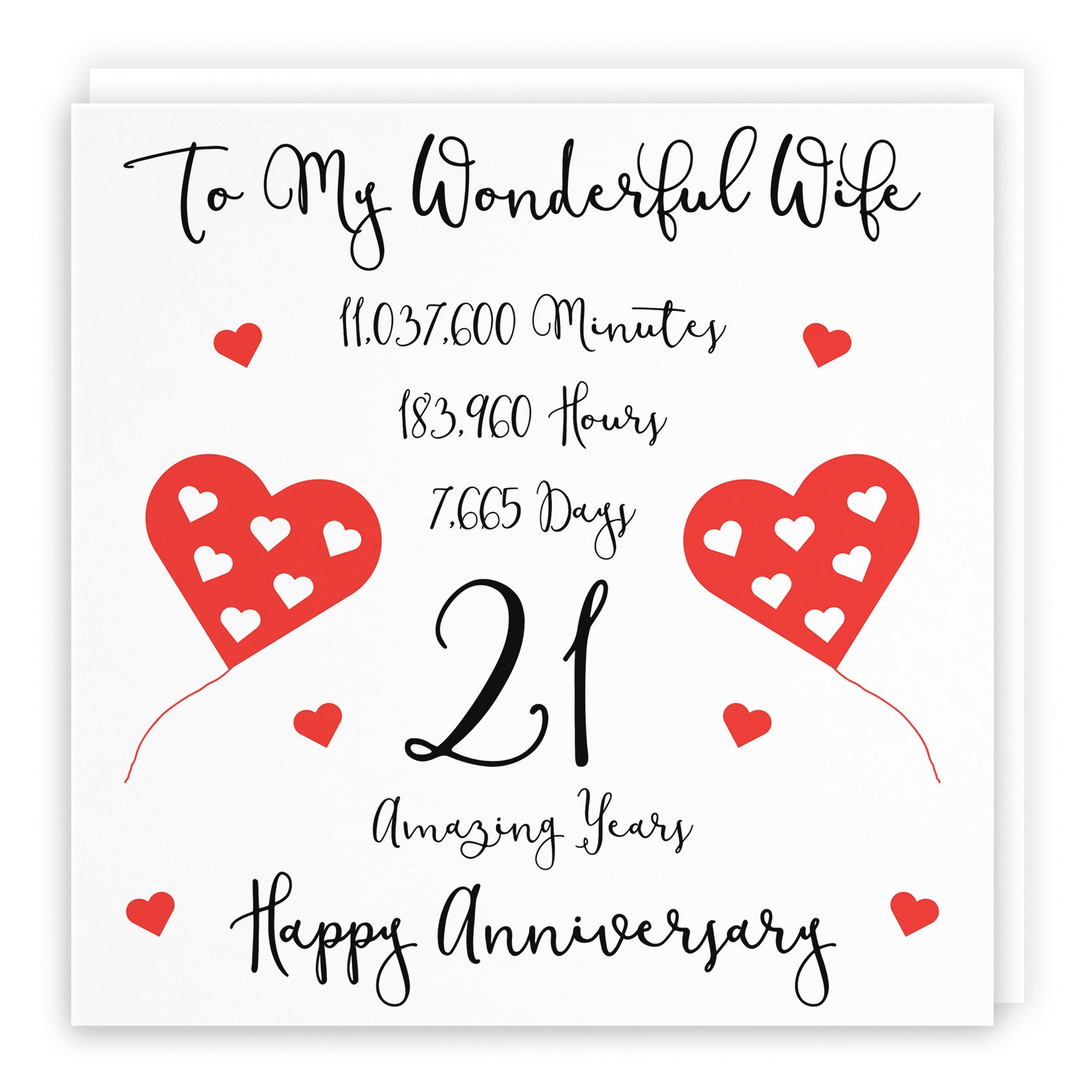 21st Wife Anniversary Card Timeless - Default Title (B098FDCRWK)