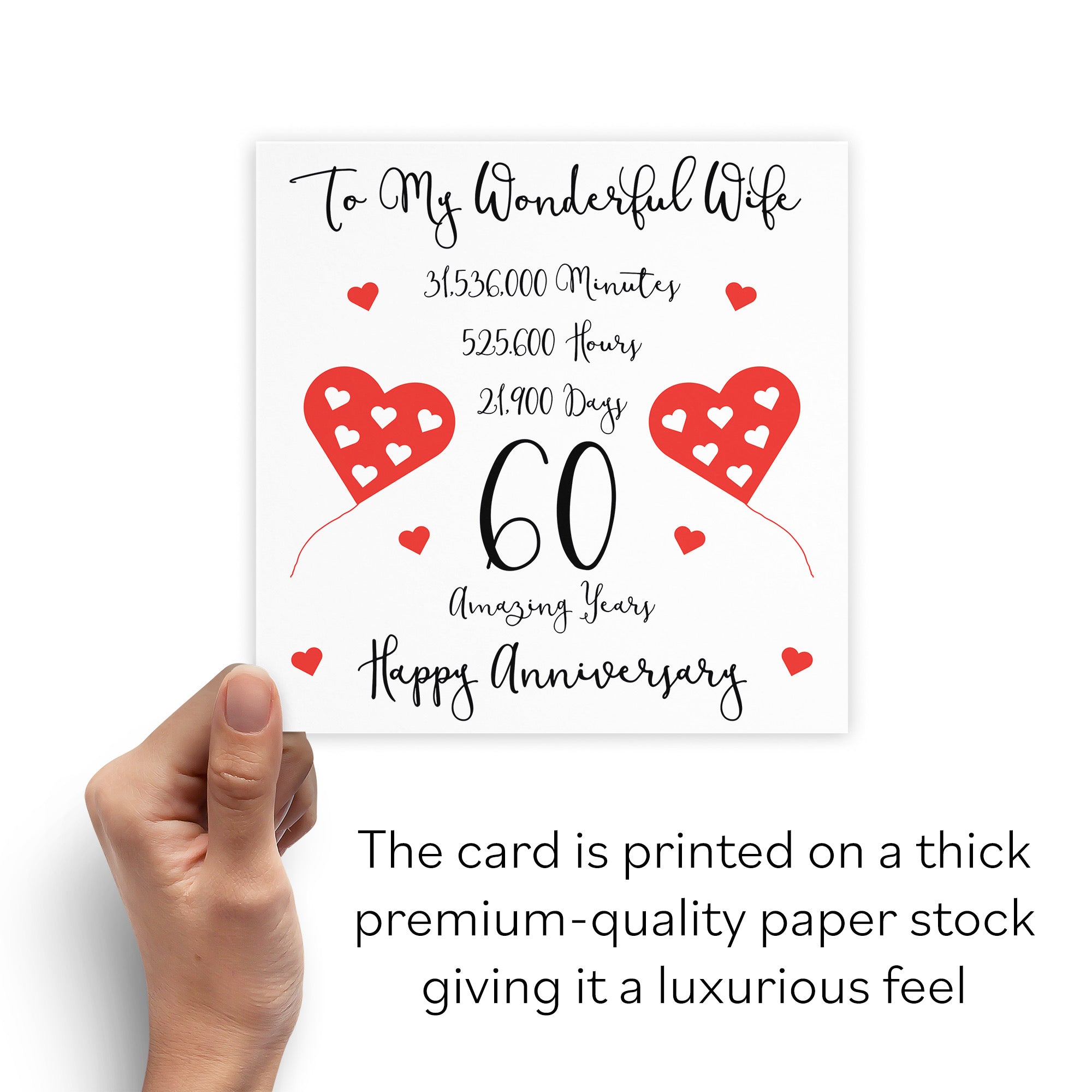 60th Wife Anniversary Card Timeless - Default Title (B098FDDMBN)