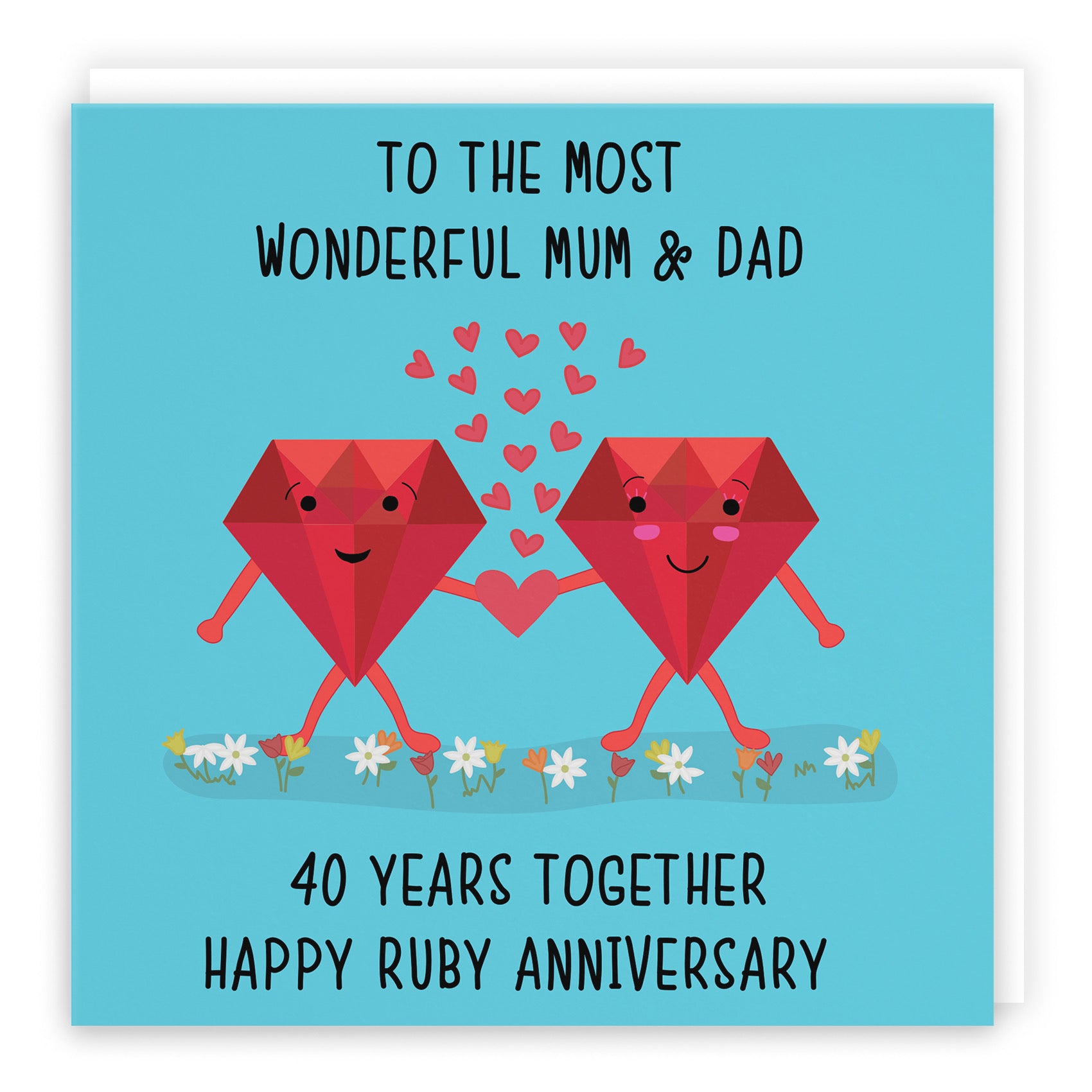 40th Mum And Dad Anniversary Card Iconic - Default Title (B098FDH7HR)