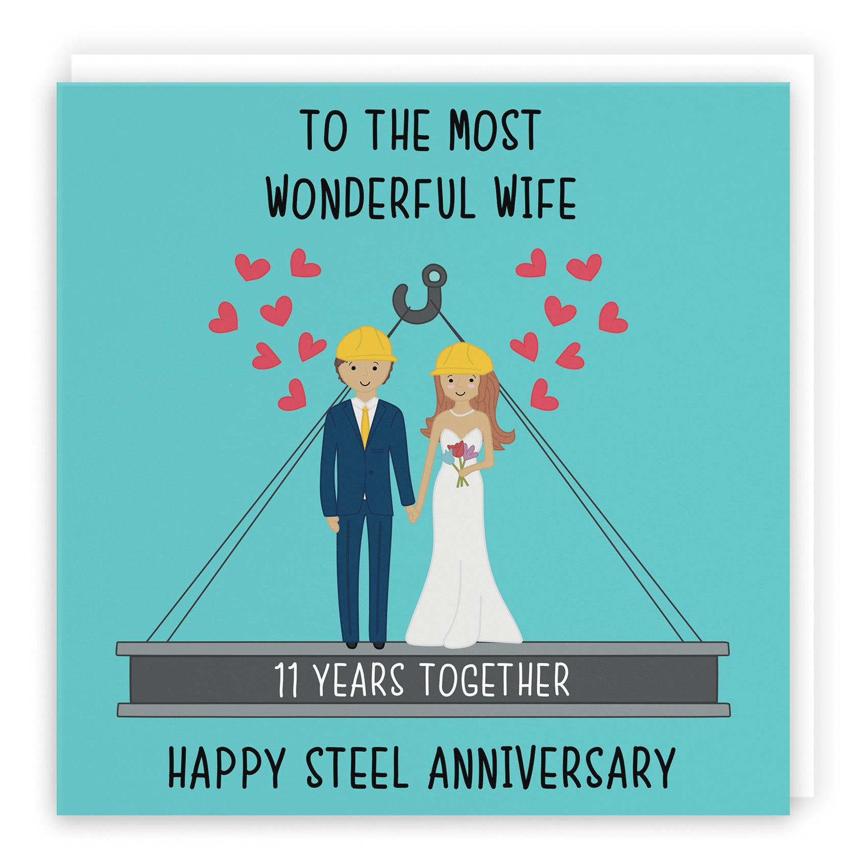 11th Wife Anniversary Card Iconic - Default Title (B098FDQD1R)
