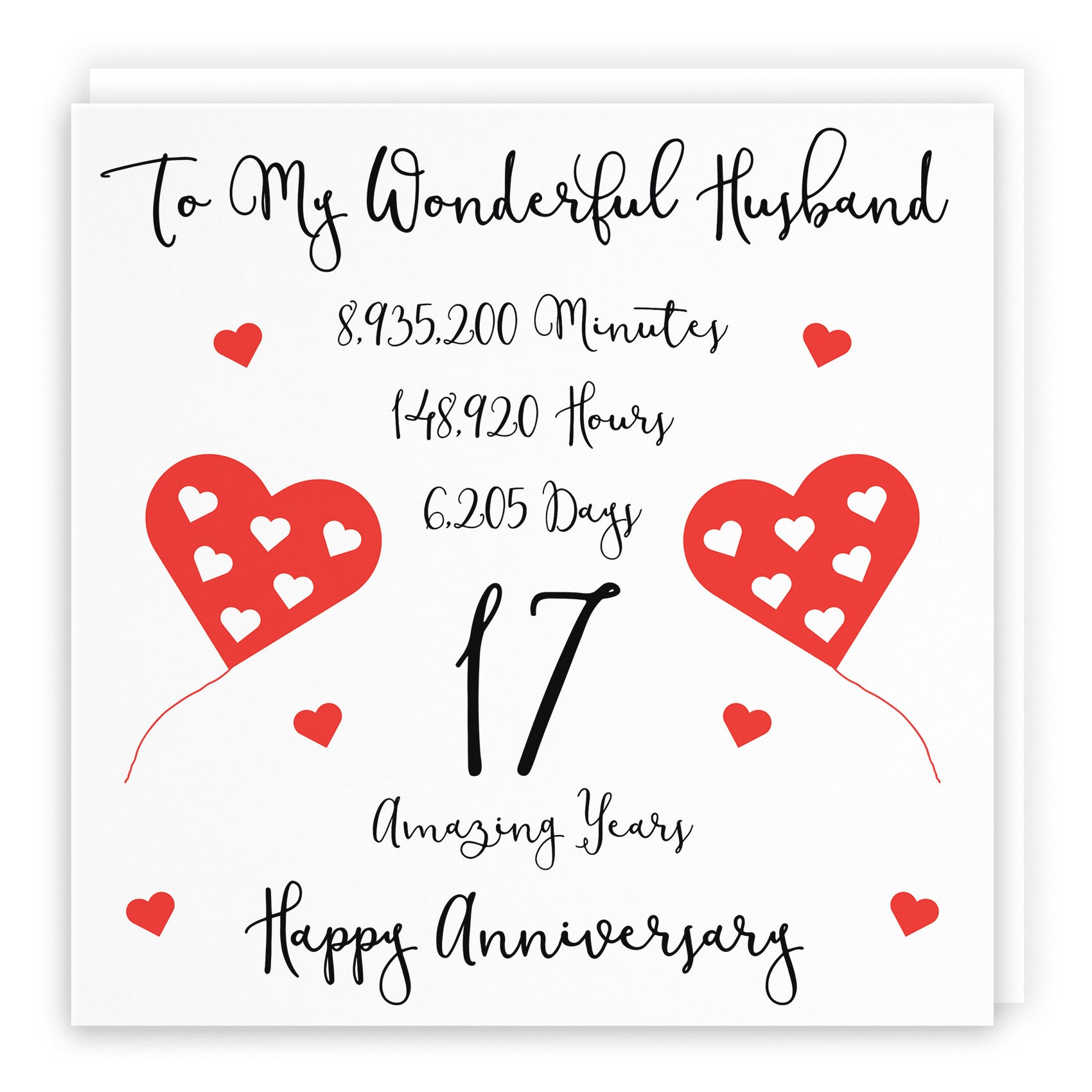 17th Husband Anniversary Card Timeless - Default Title (B098FDYZTL)