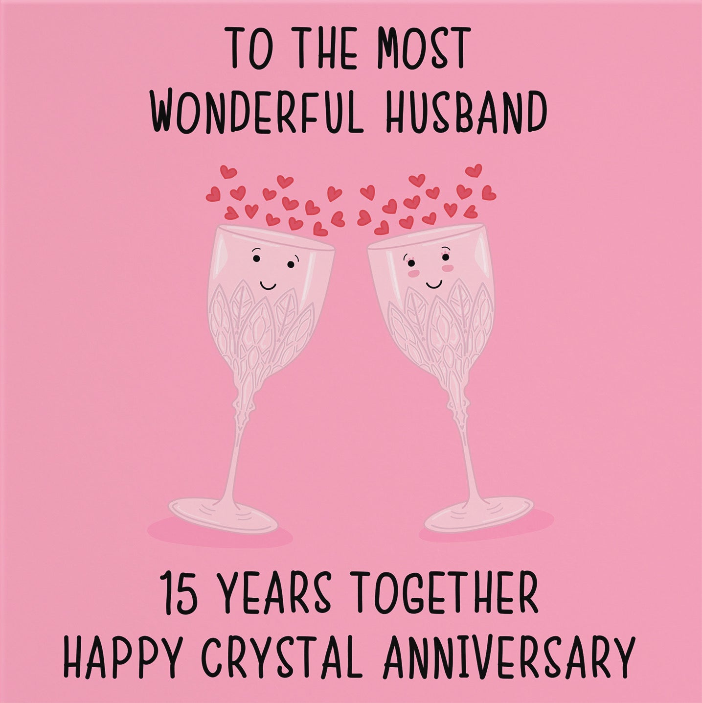 15th Husband Anniversary Card Iconic - Default Title (B098FF1F3G)
