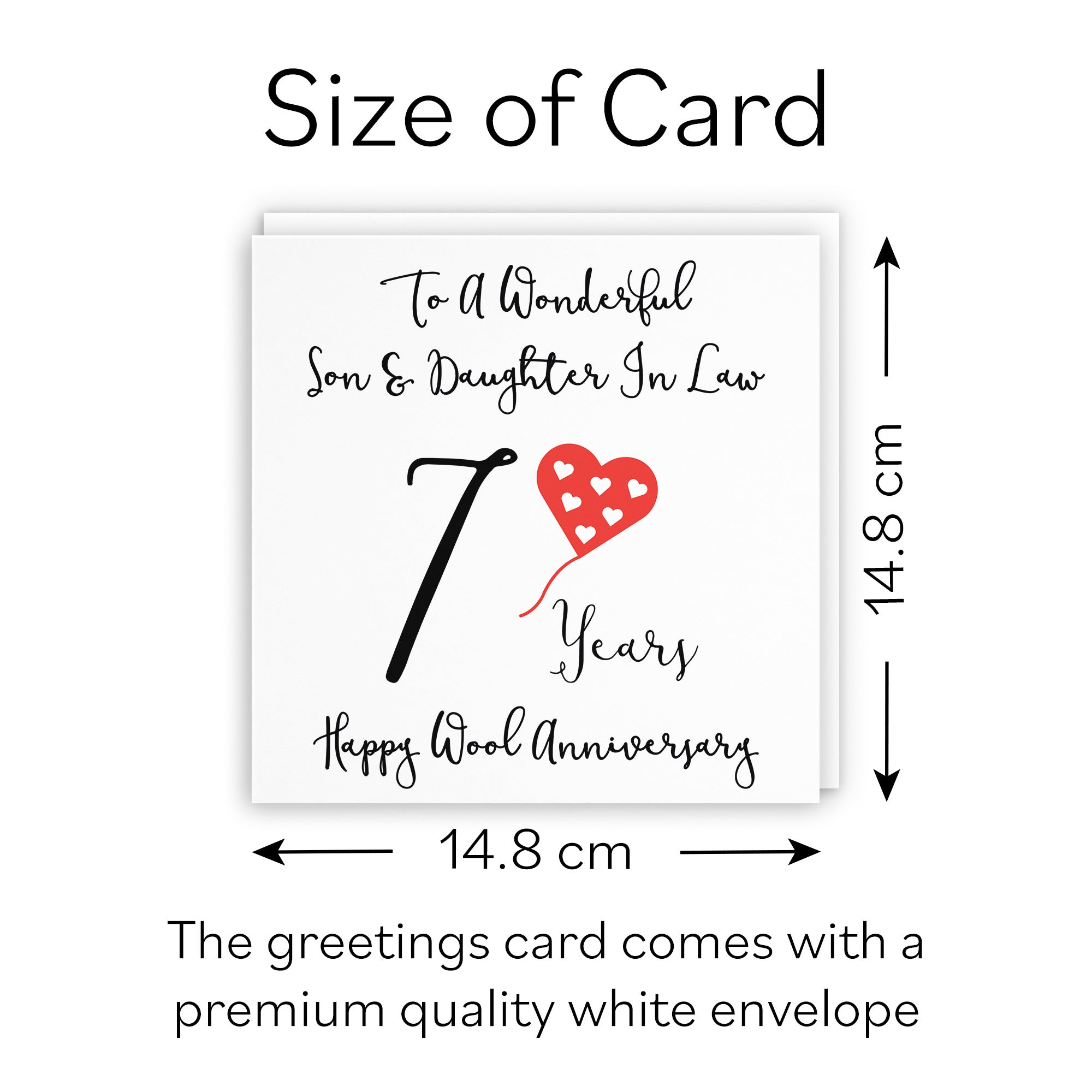 7th Son And Daughter In Law Anniversary Card Love Heart - Default Title (B098FF32LF)