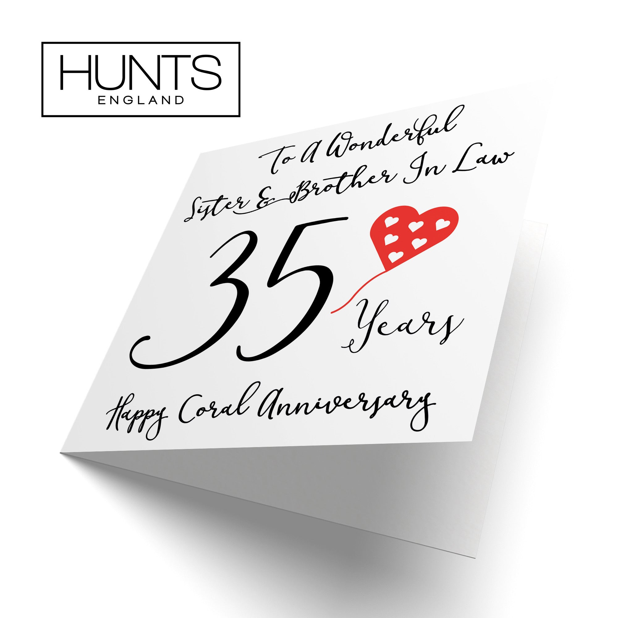 35th Sister And Brother In Law Anniversary Card Love Heart - Default Title (B098FF3ZYS)