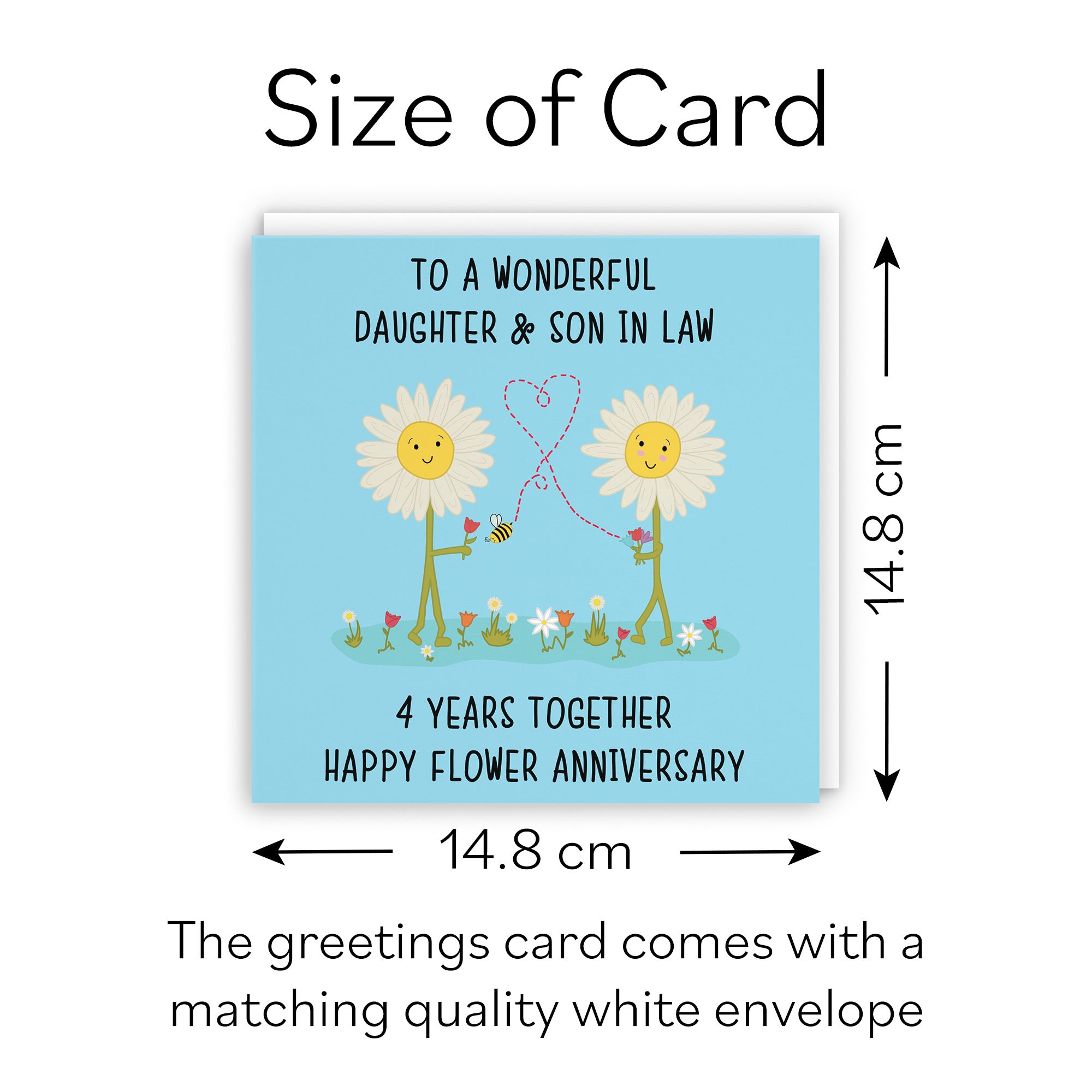 4th Daughter And Son In Law Anniversary Card Iconic - Default Title (B098FF4QTC)