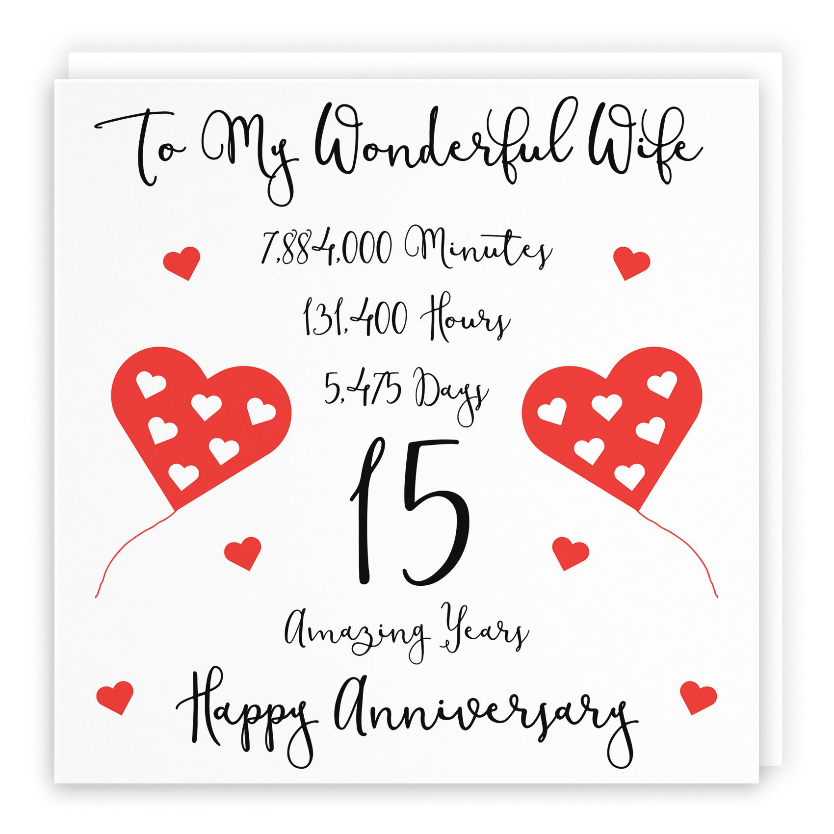 15th Wife Anniversary Card Timeless - Default Title (B098FFBFPS)