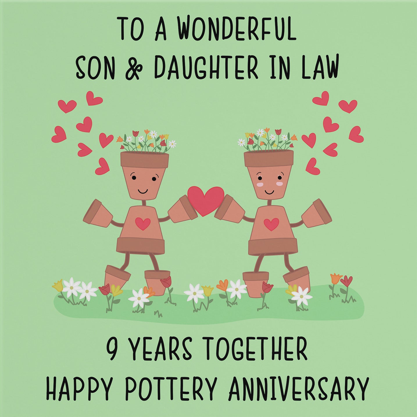 9th Son And Daughter In Law Anniversary Card Iconic - Default Title (B098FFF5KB)