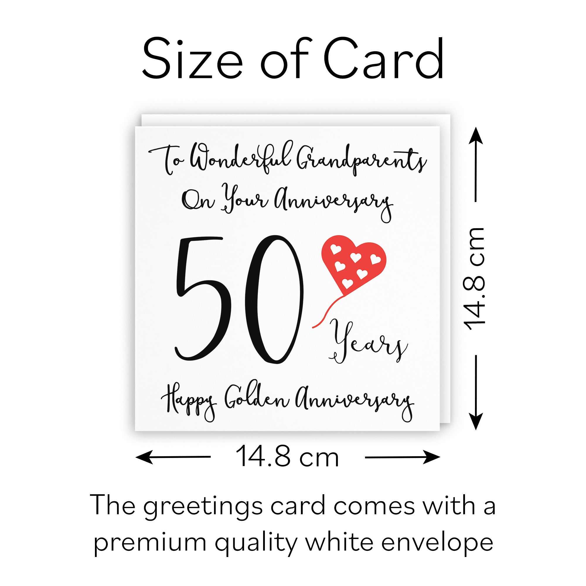 50th Grandparents Anniversary Card Love Heart - Default Title (B098FFFL7W)