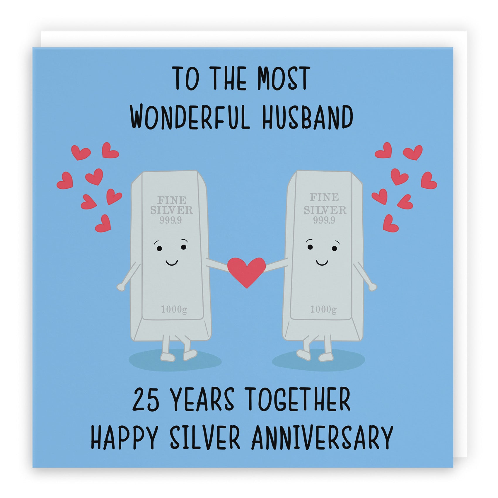 25th Husband Anniversary Card Iconic - Default Title (B098FFFQHM)