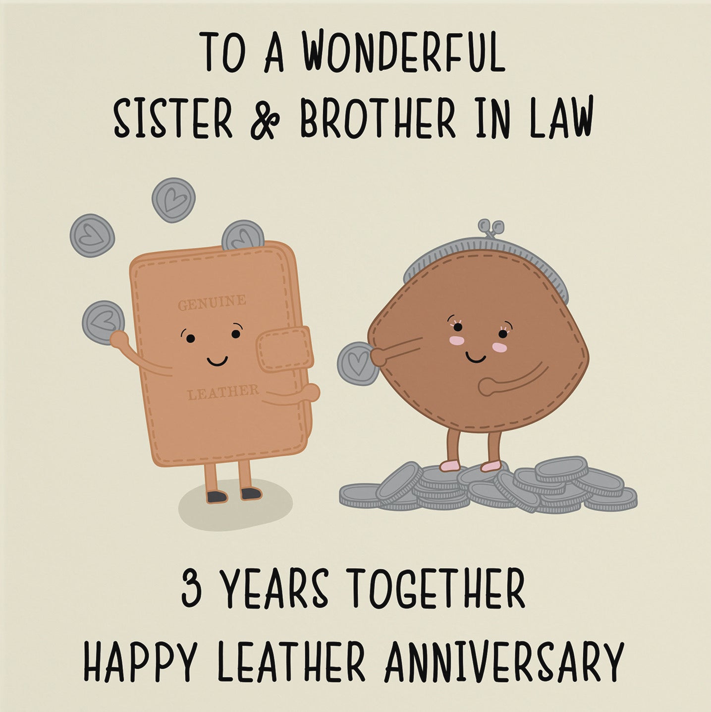 3rd Sister And Brother In Law Anniversary Card Iconic - Default Title (B098FFK454)