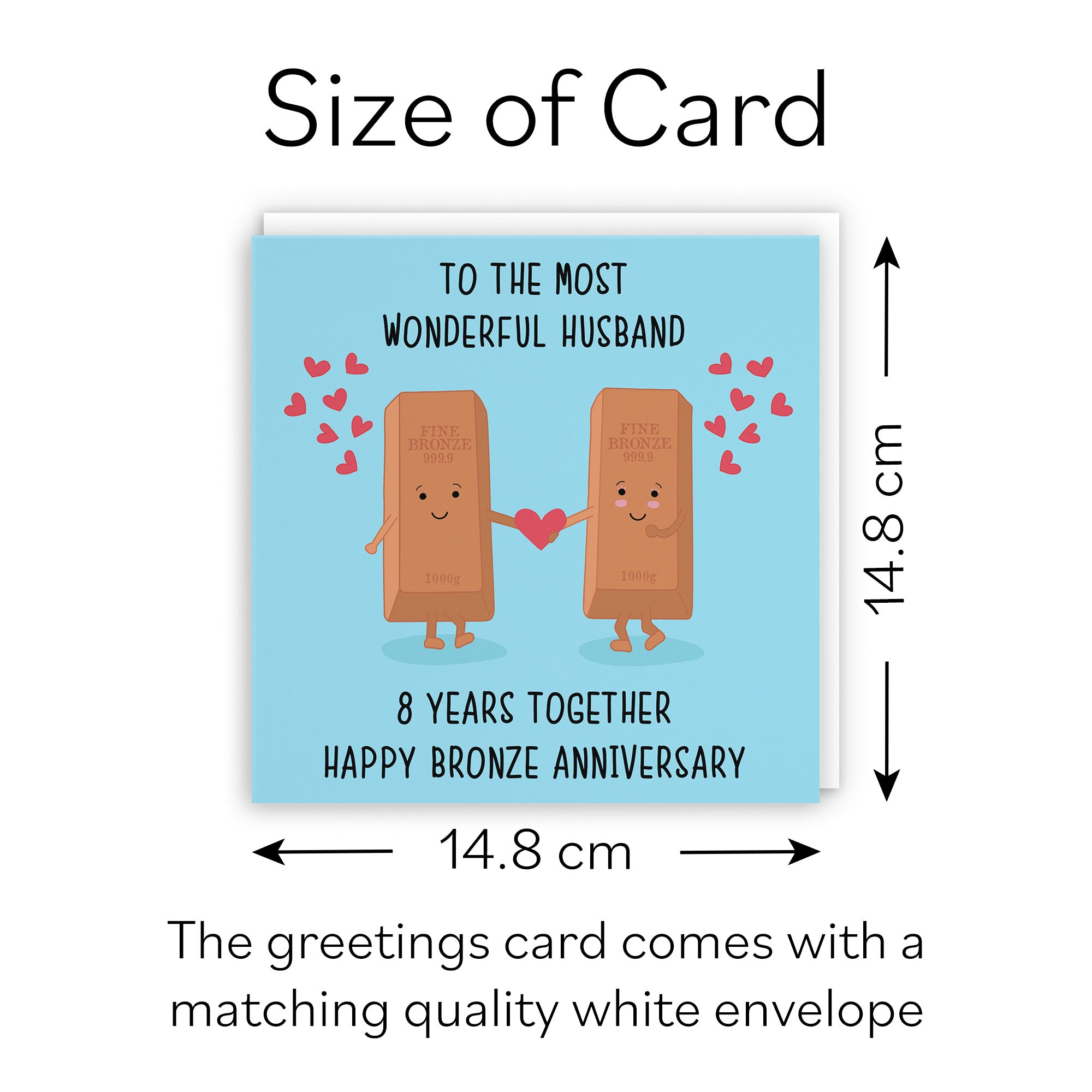 8th Husband Anniversary Card Iconic - Default Title (B098FFL47Q)