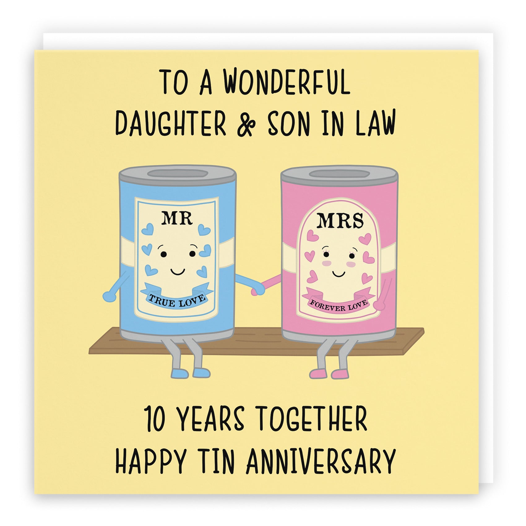 10th Daughter And Son In Law Anniversary Card Iconic - Default Title (B098FFL68L)