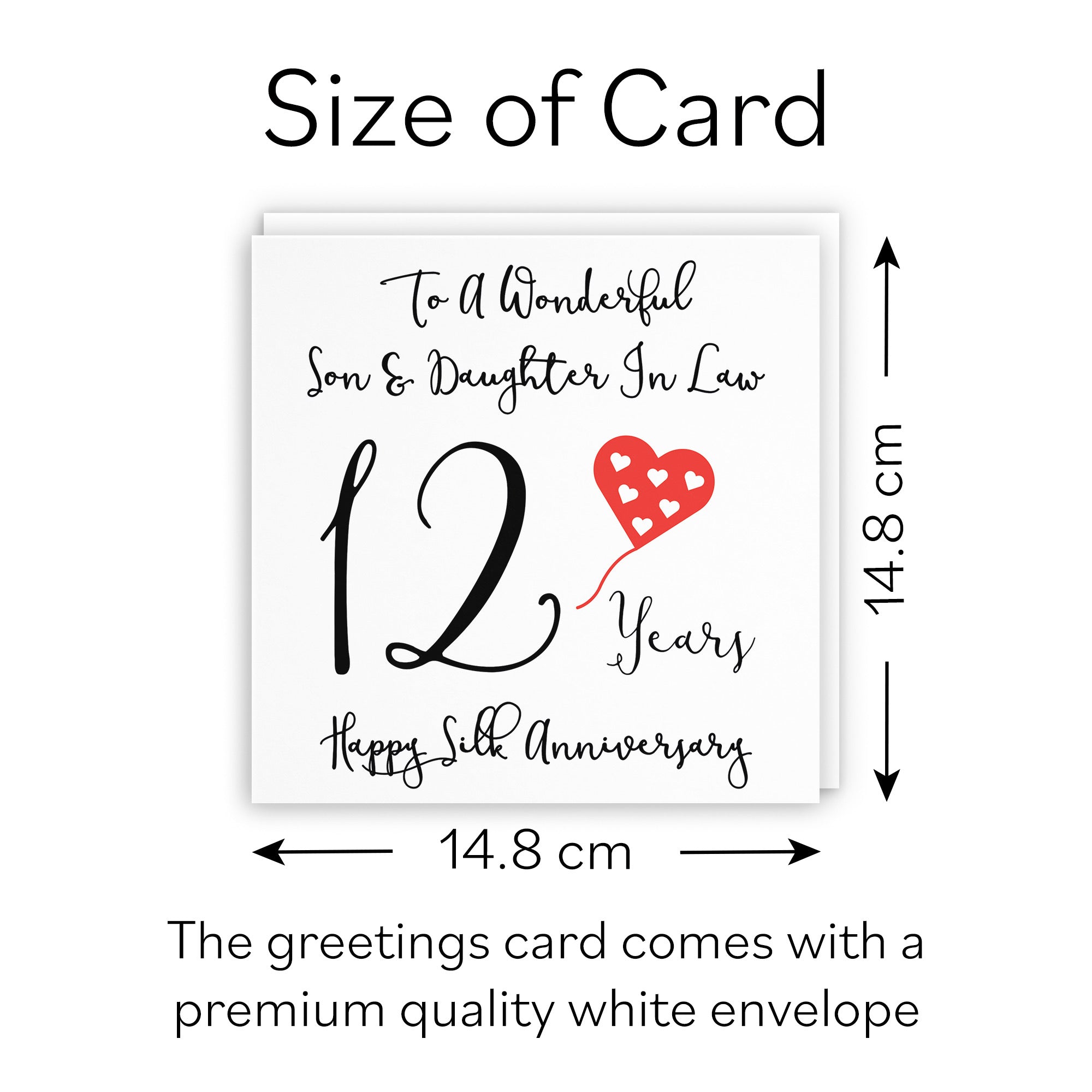 12th Son And Daughter In Law Anniversary Card Love Heart - Default Title (B098FFM3FP)