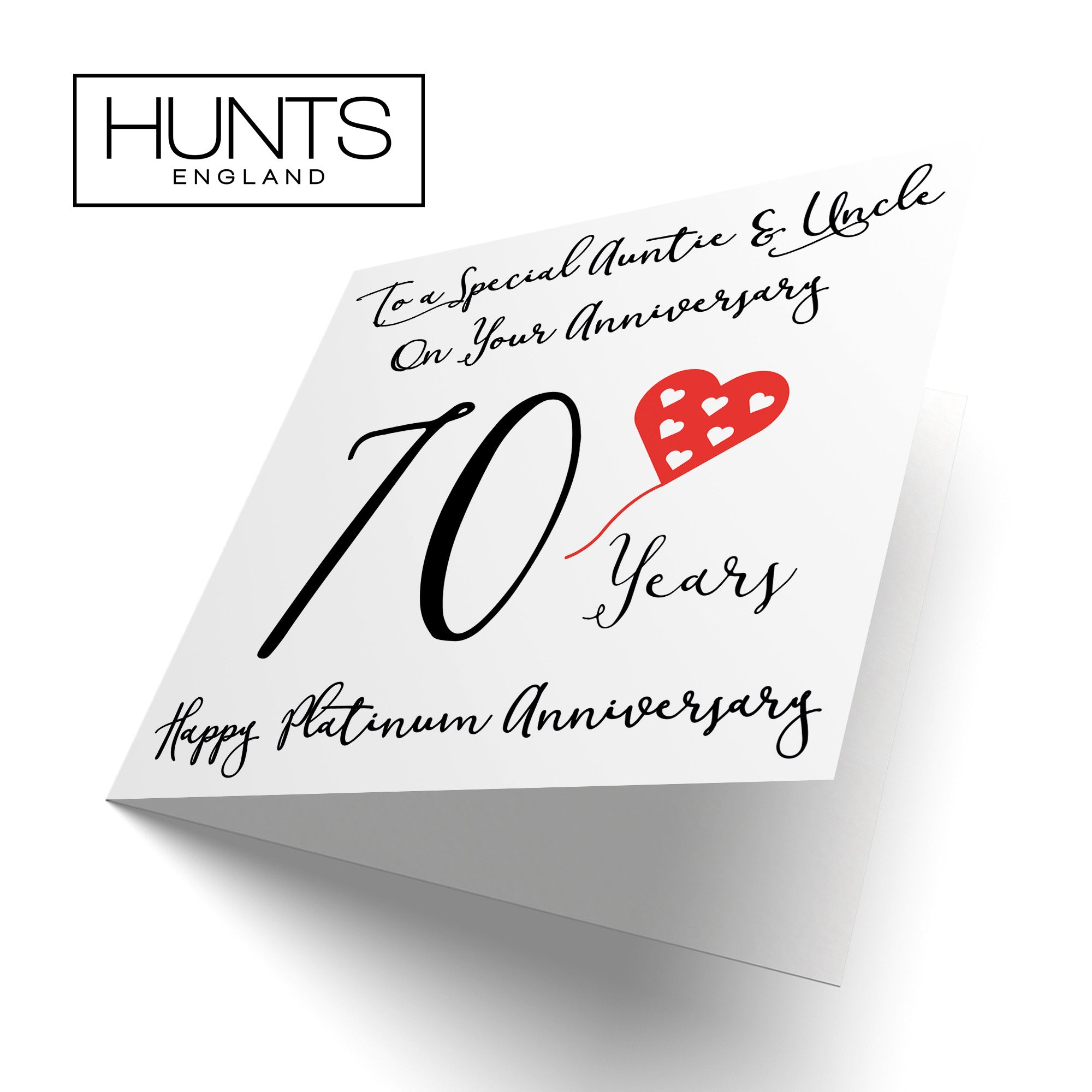 70th Auntie And Uncle Anniversary Card Love Heart - Default Title (B098FFTL7G)