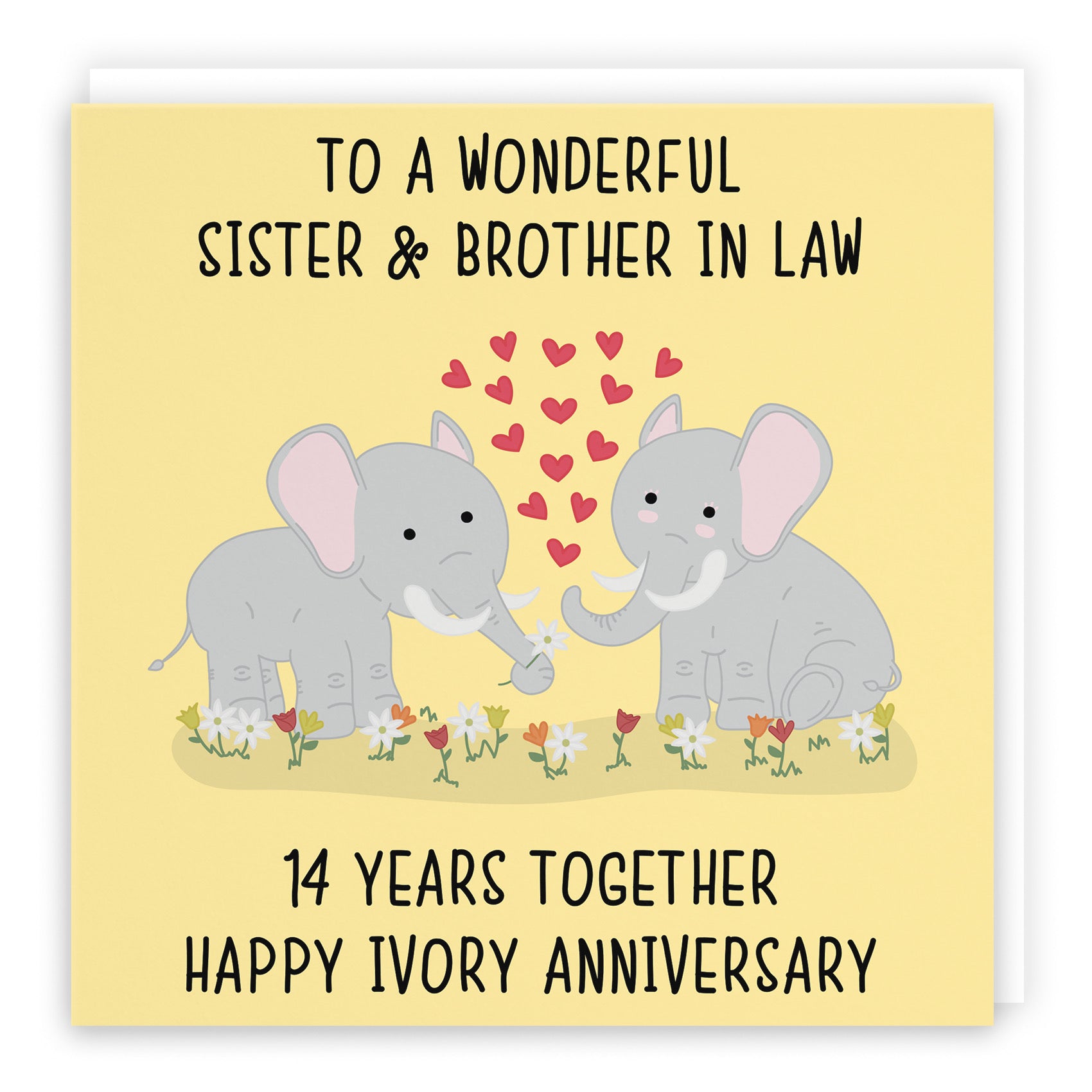 14th Sister And Brother In Law Anniversary Card Iconic - Default Title (B098FFV51K)