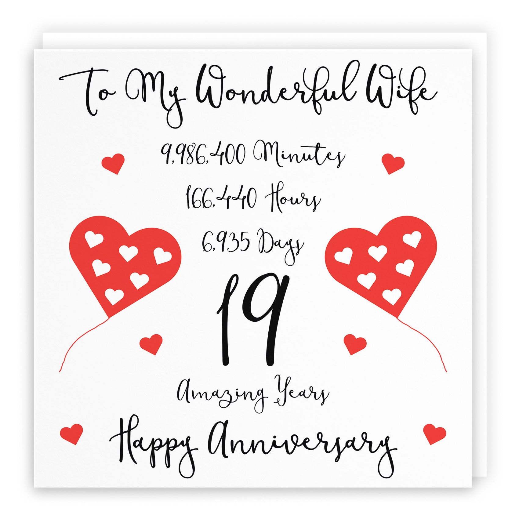 19th Wife Anniversary Card Timeless - Default Title (B098FFXB16)