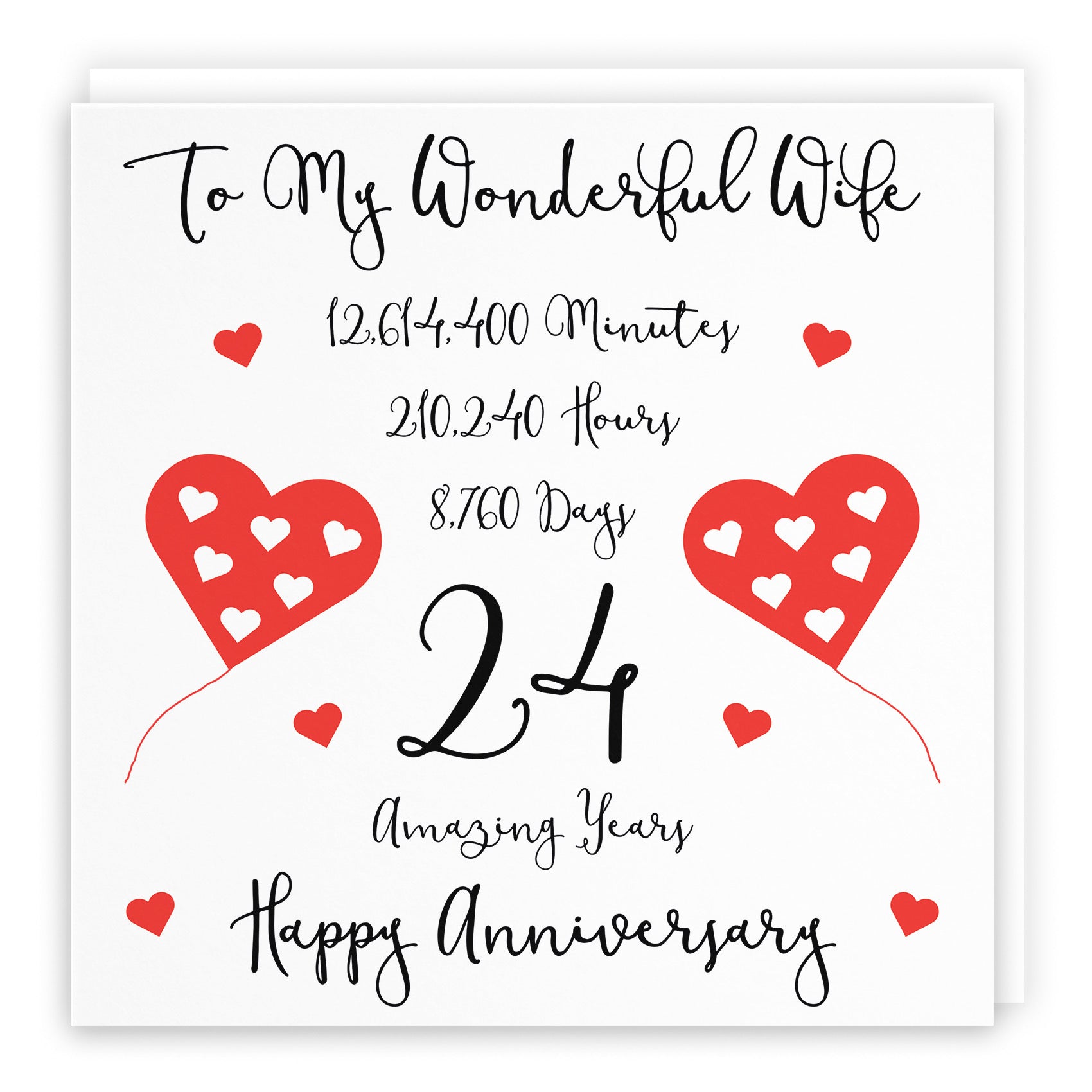 24th Wife Anniversary Card Timeless - Default Title (B098FFZ2BF)