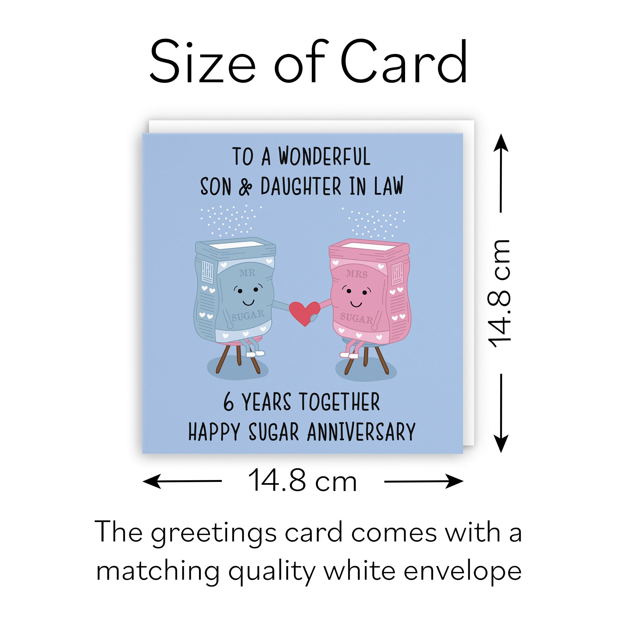 6th Son And Daughter In Law Anniversary Card Iconic - Default Title (B098FG3QXK)