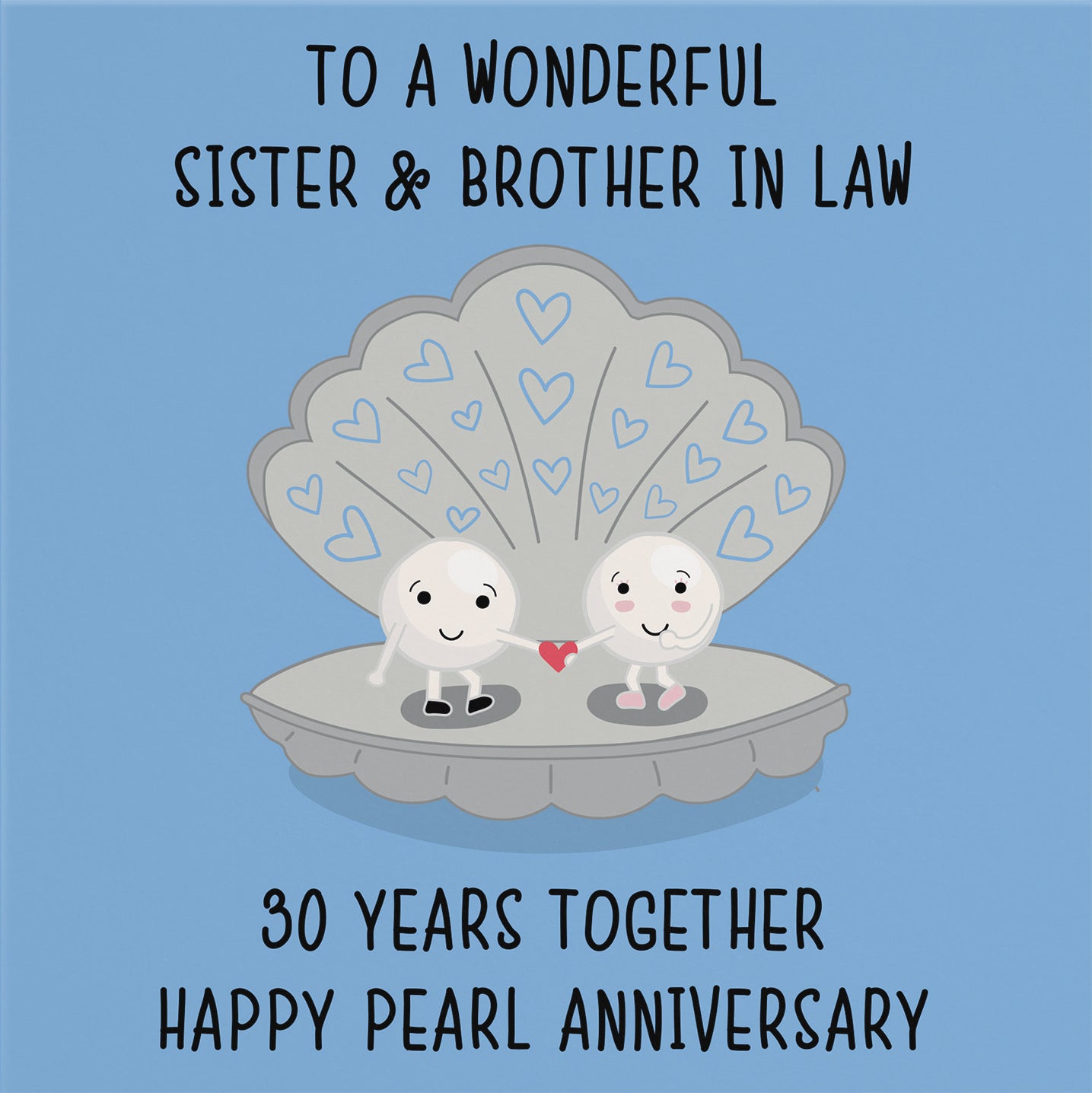 30th Sister And Brother In Law Anniversary Card Iconic - Default Title (B098FG4MVH)